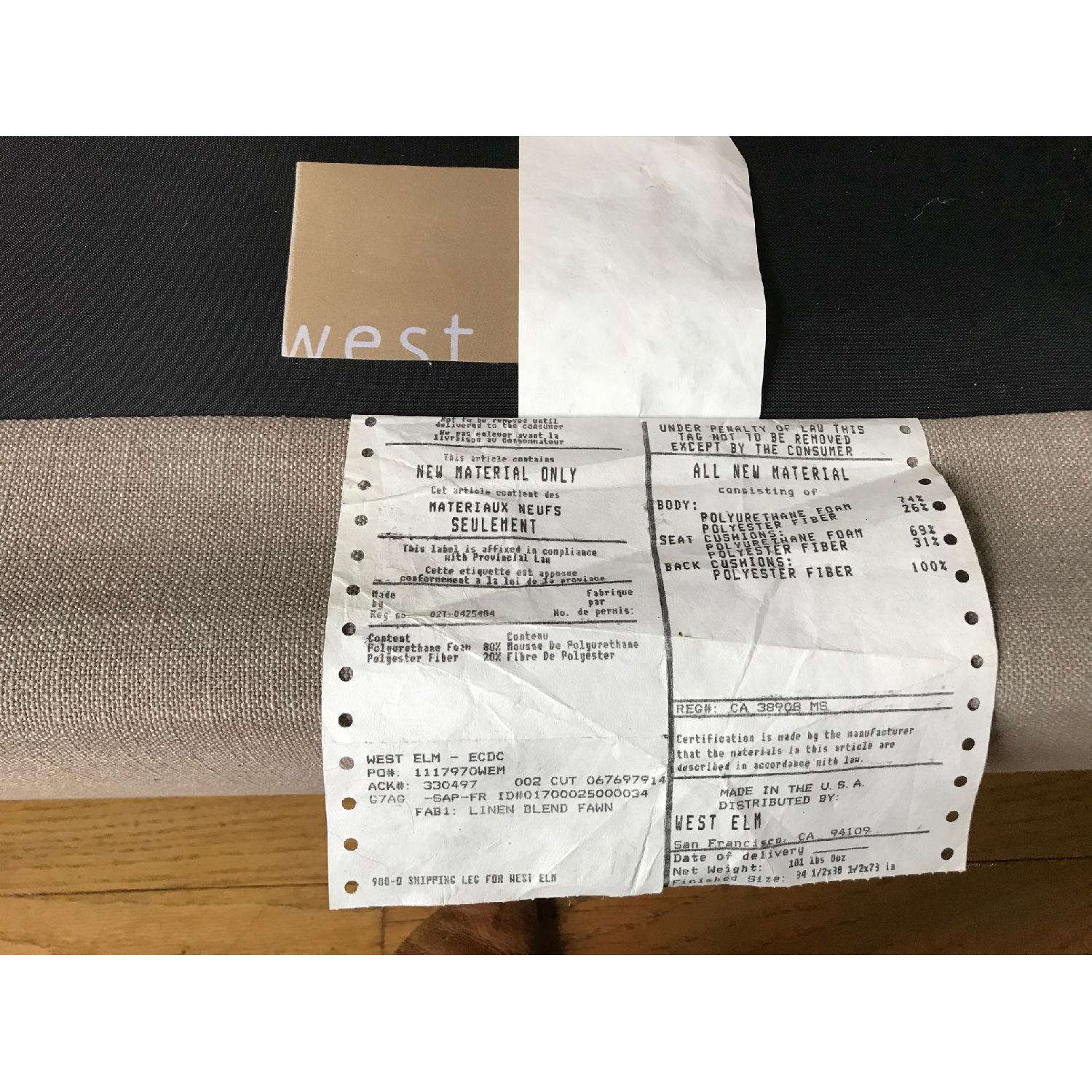 West Elm Henry Sofa in Natural Linen - image-5