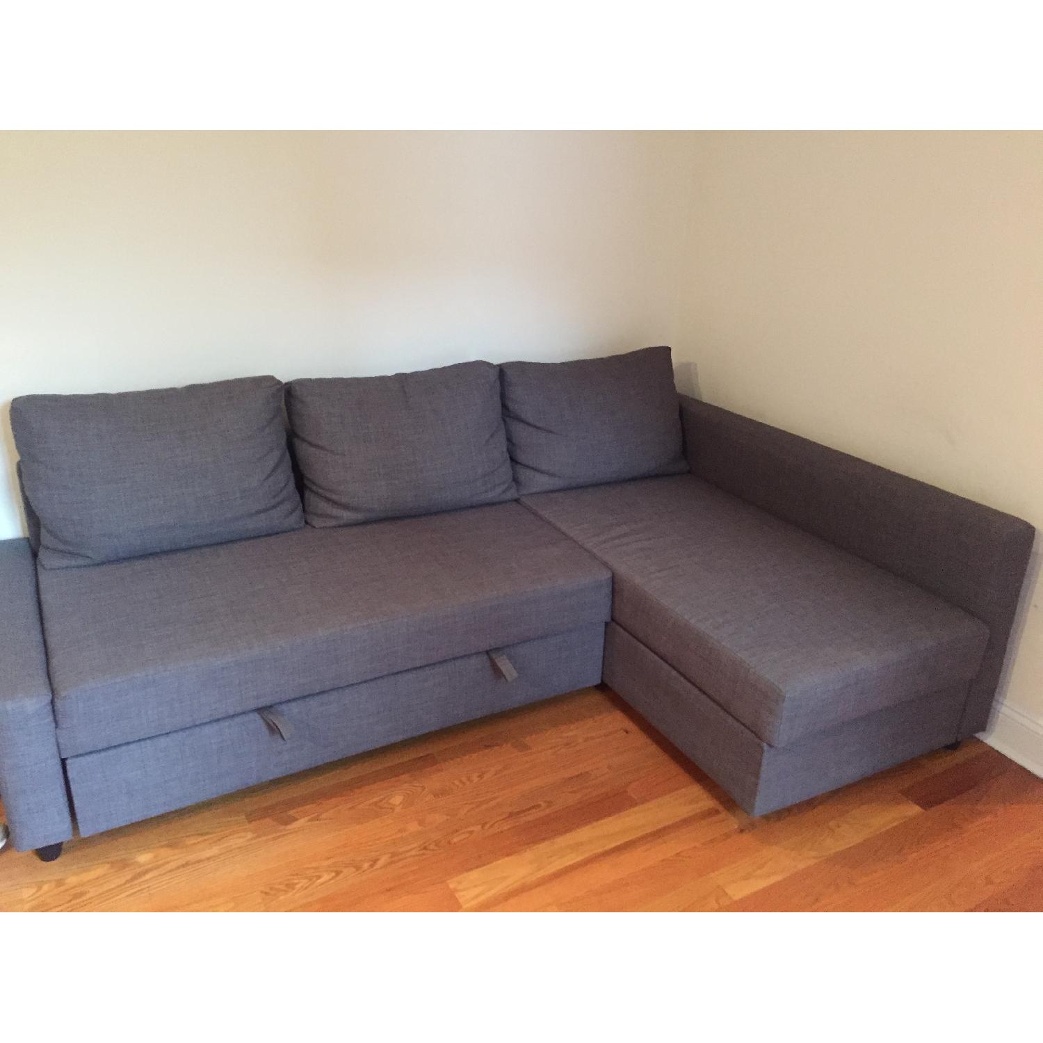 Ikea Friheten Skiftebo Dark Grey Sleeper Sectional Sofa - image-2