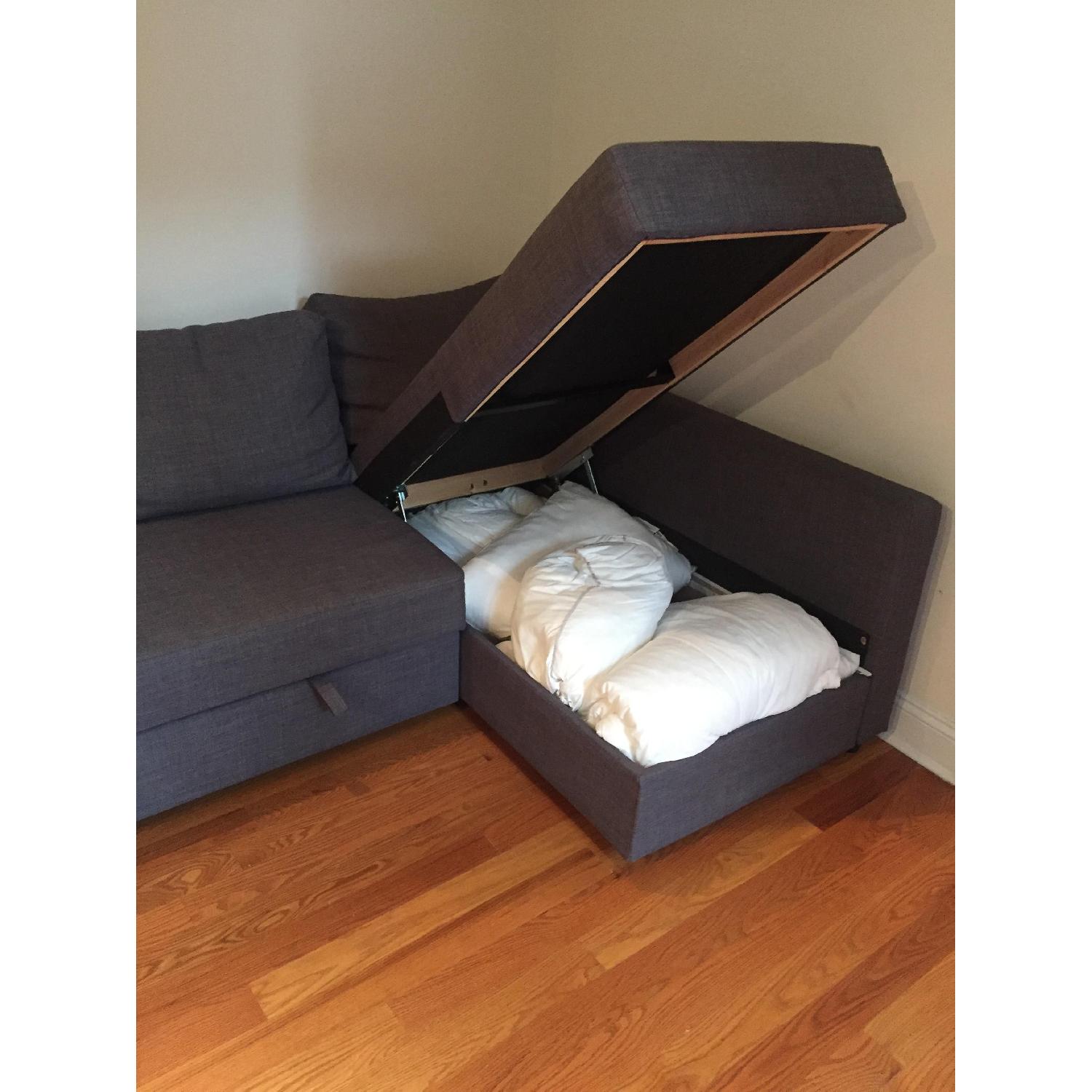 Ikea Friheten Skiftebo Dark Grey Sleeper Sectional Sofa - image-3