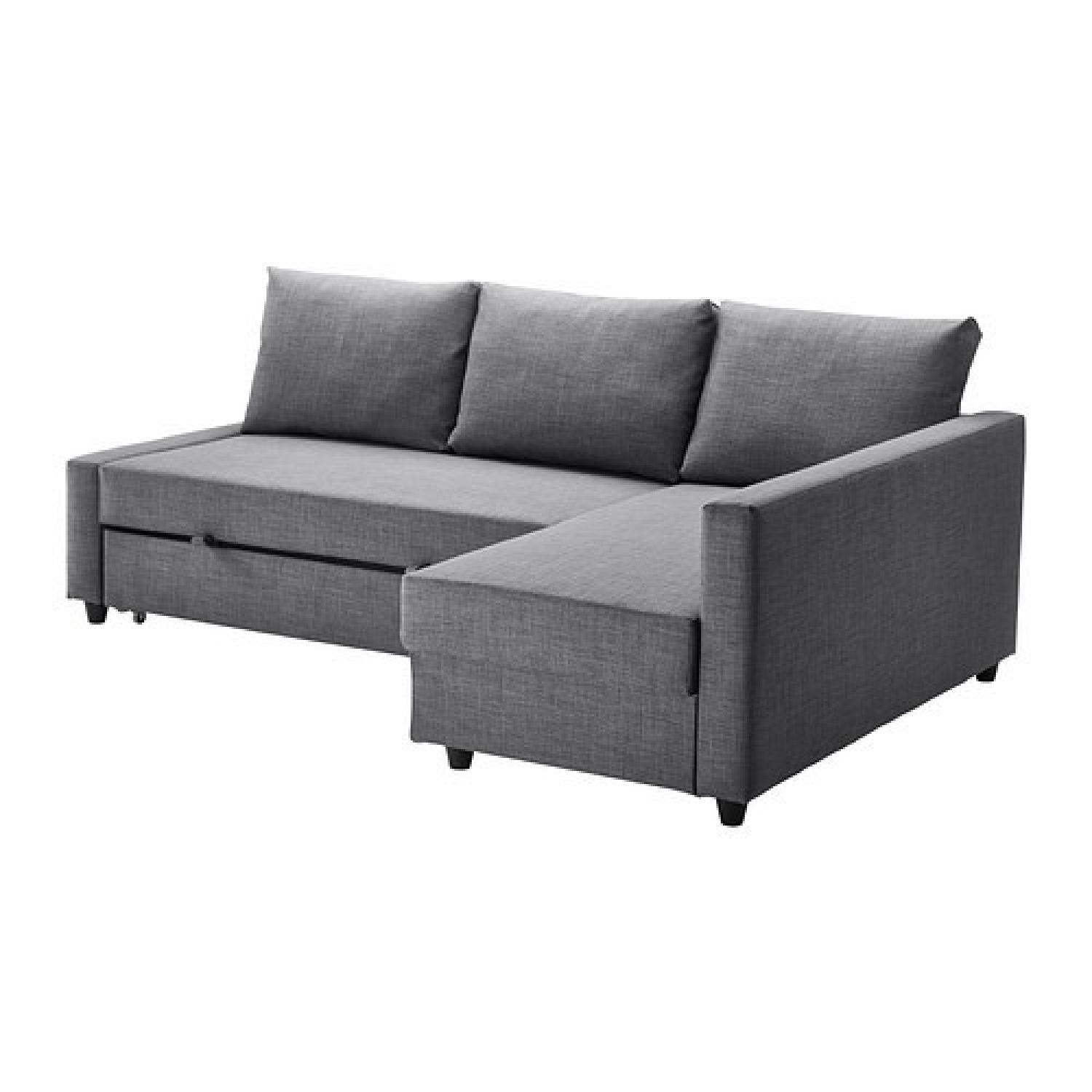 Ikea Friheten Skiftebo Dark Grey Sleeper Sectional Sofa - image-4