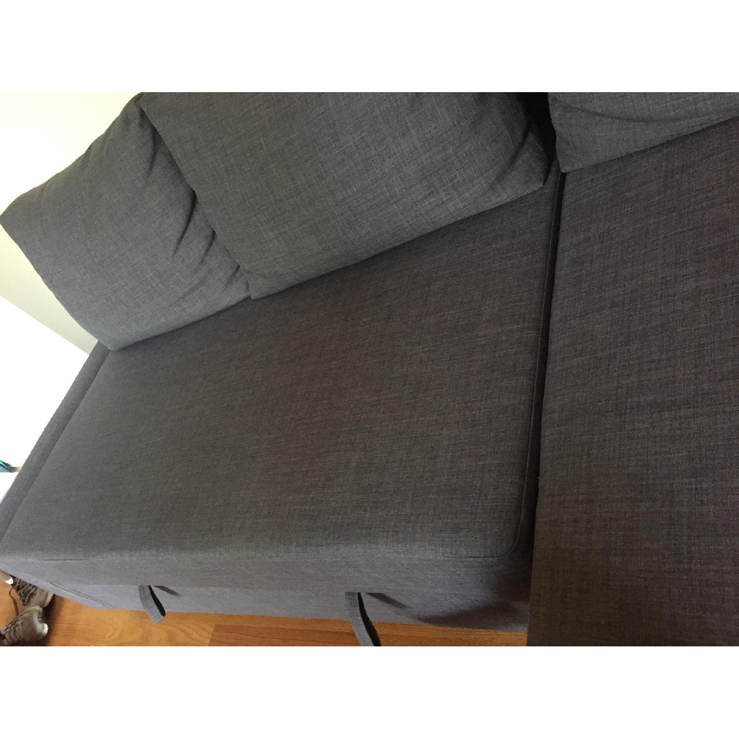 Ikea Friheten Skiftebo Dark Grey Sleeper Sectional Sofa - image-5