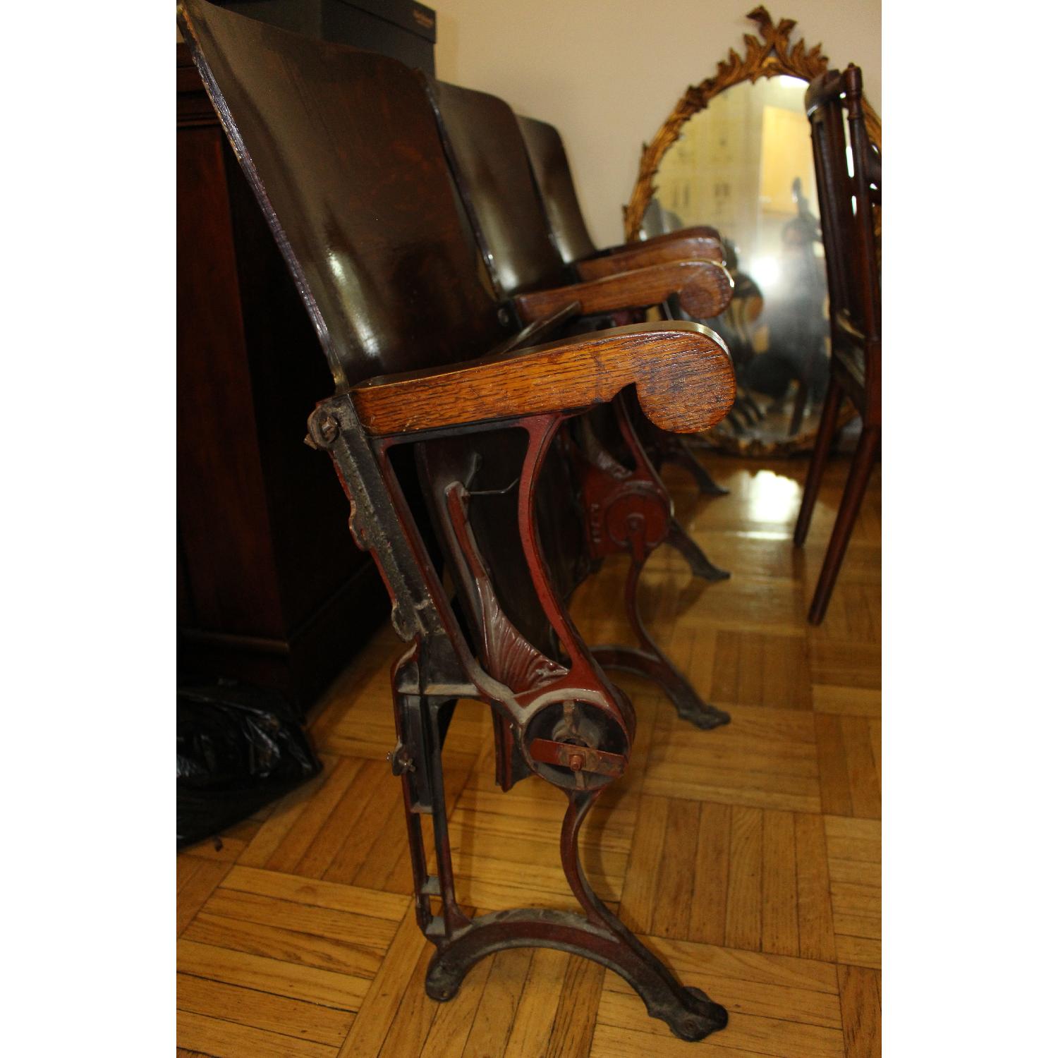 Vintage 1907 NYC High School Auditorium Chairs - image-2