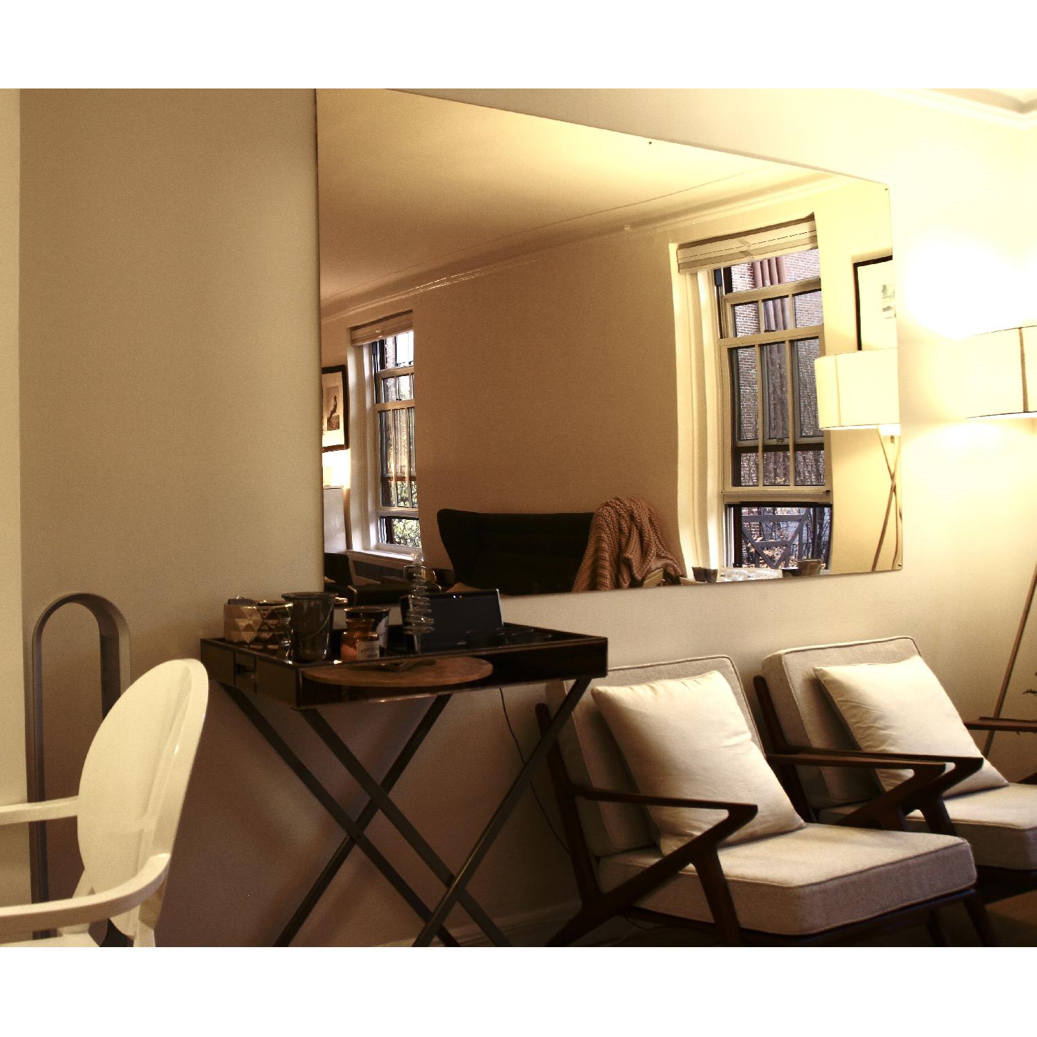 West Elm Copper Mirrored Tall Butler Tray w/ Stand - image-1