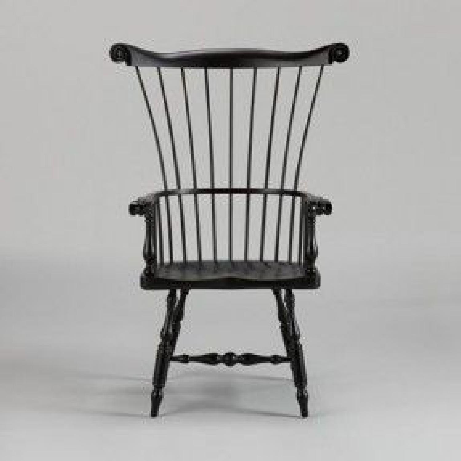 Ethan Allen Modern Wooden Windsor Style Arm Chair - image-2