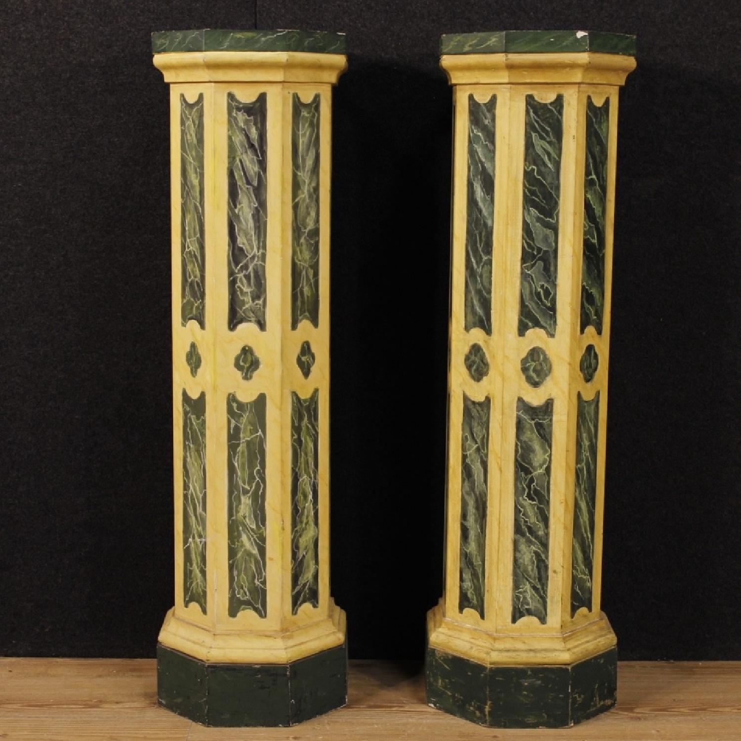 Italian Columns in Carved & Lacquered Wood - image-7