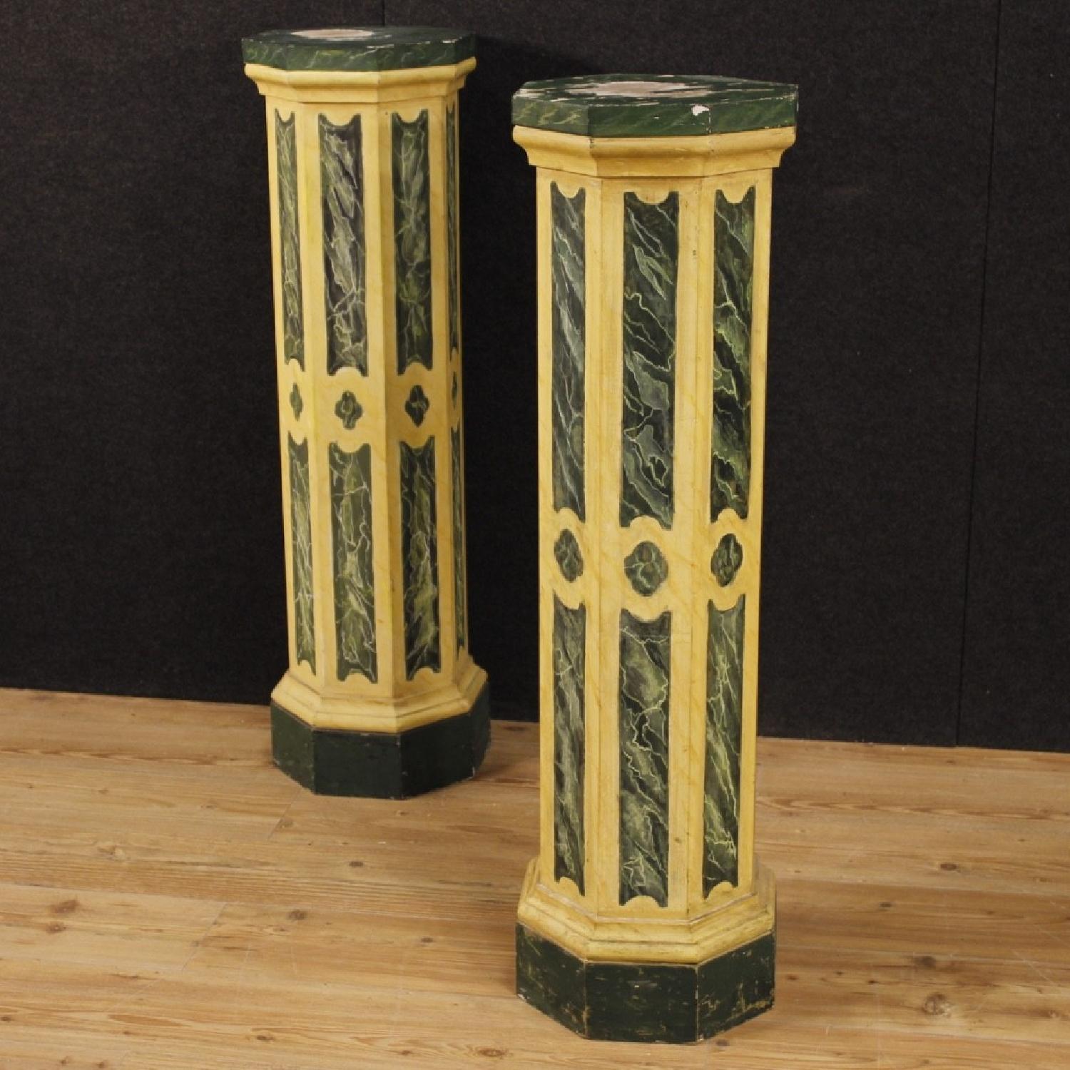 Italian Columns in Carved & Lacquered Wood - image-11