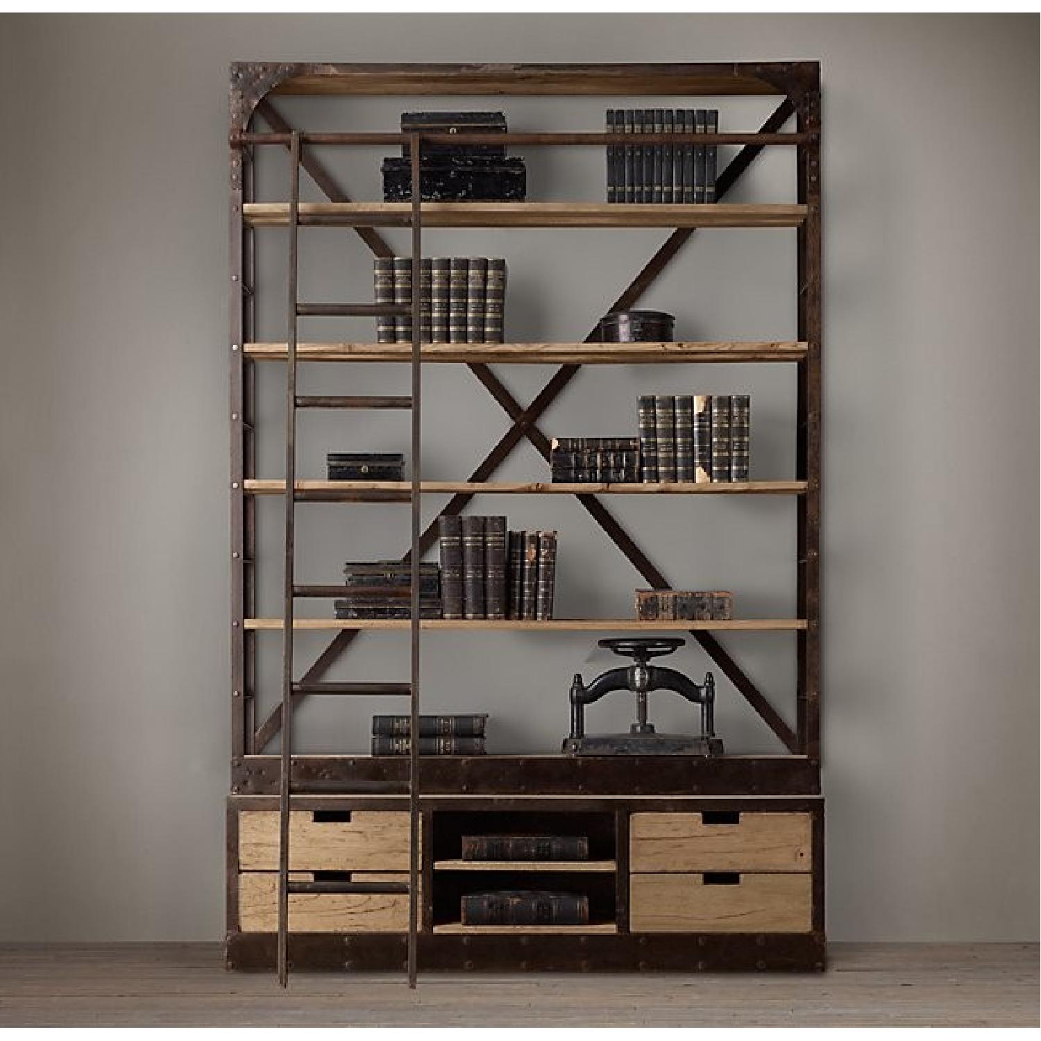 Restoration Hardware 1950's Dutch Shipyard Triple Shelving - AptDeco