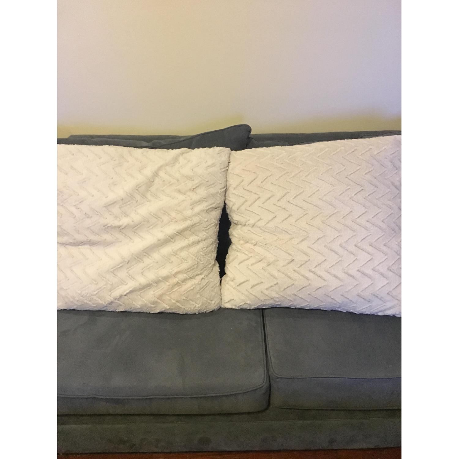 HomeGoods Large White Throw Pillows - image-3