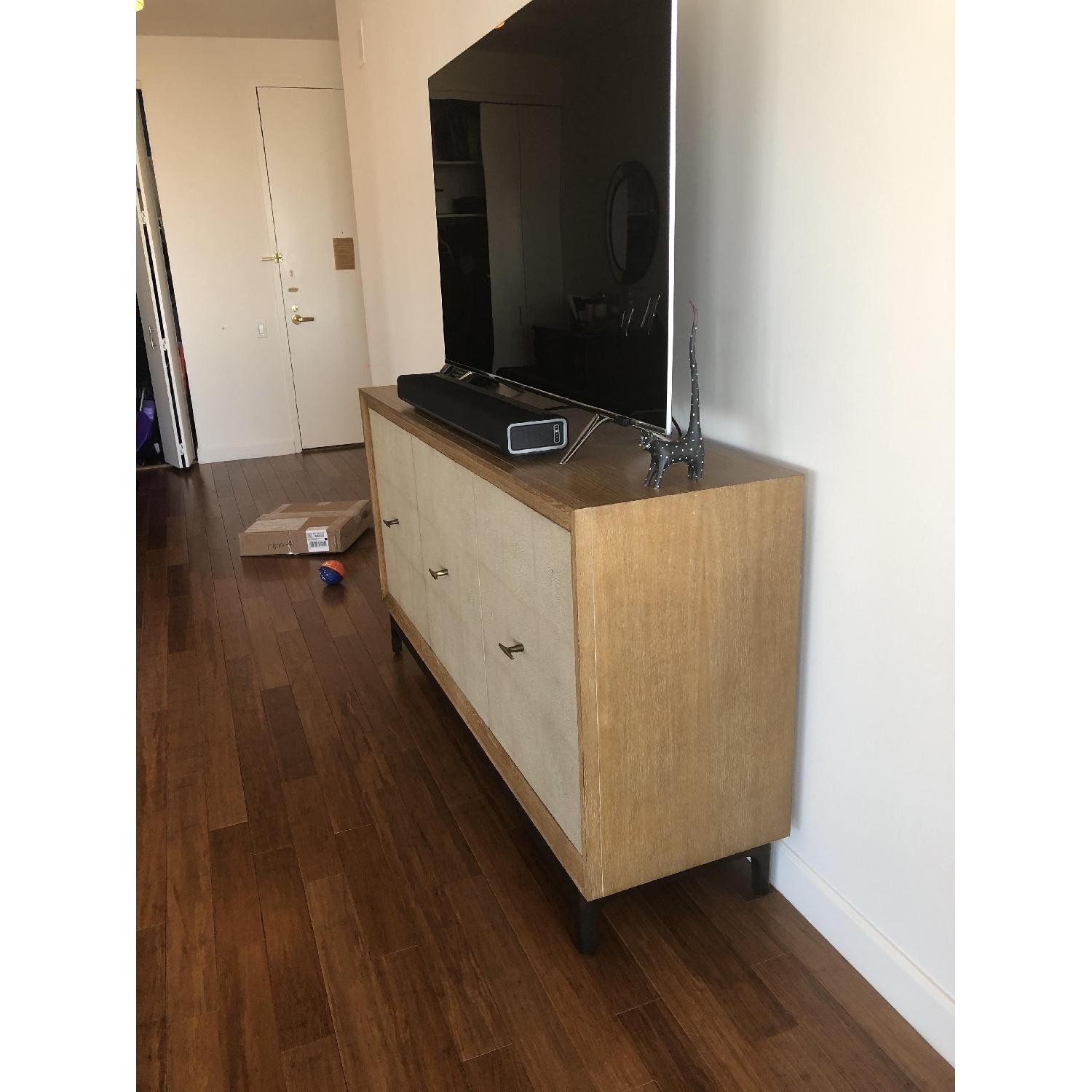 Dwell Studio Ivory Shagreen Media Storage Console - image-2