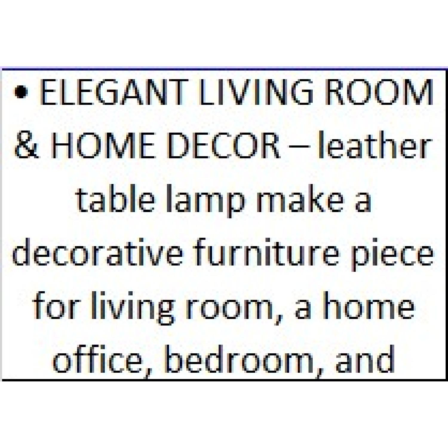 Mustang Cream Leather Table Lamp w/ Horse Hair - image-7