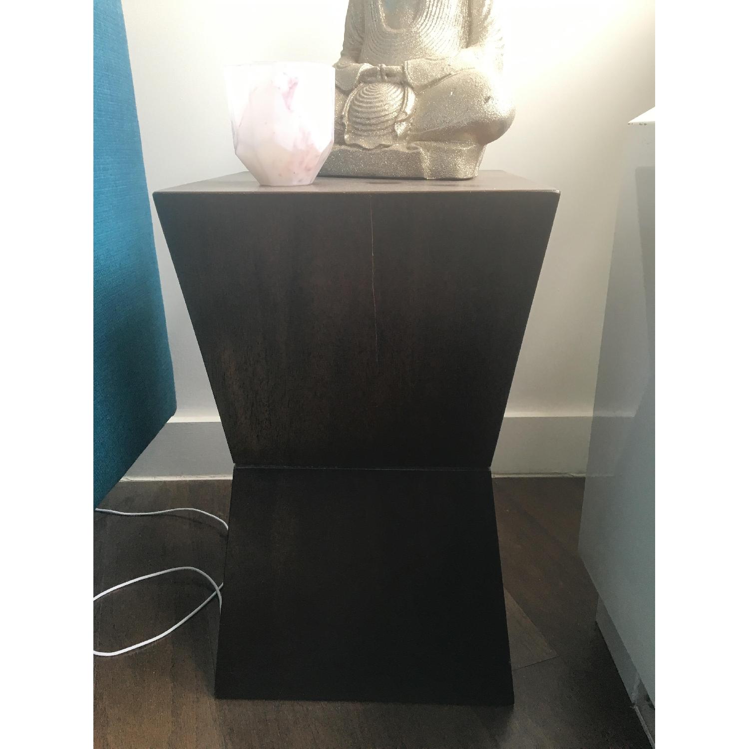 West Elm Rustic Block Geometric Side Table - image-4