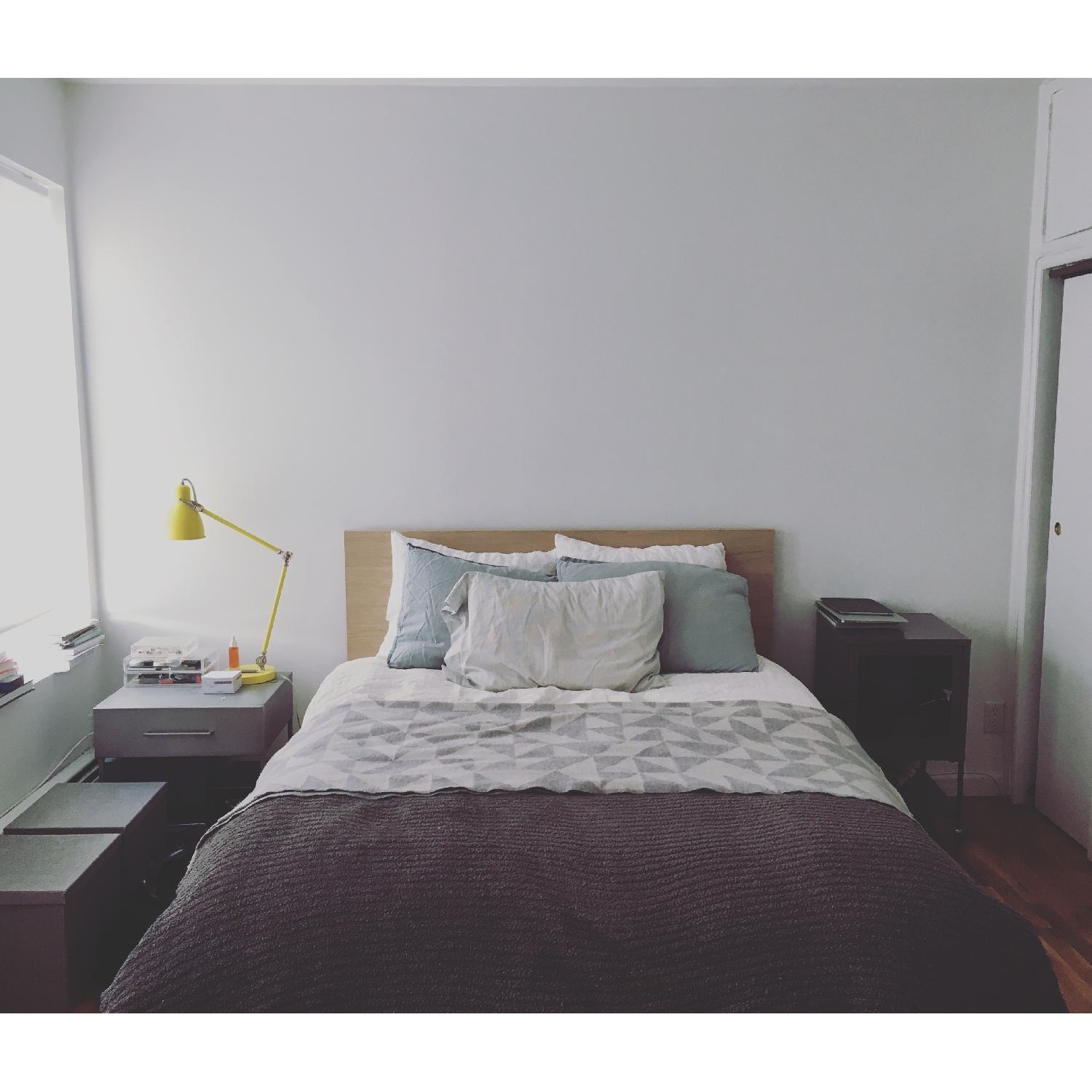 Ikea Malm Birch Veneer Full Size Bed w/ Underbed Storage - image-1