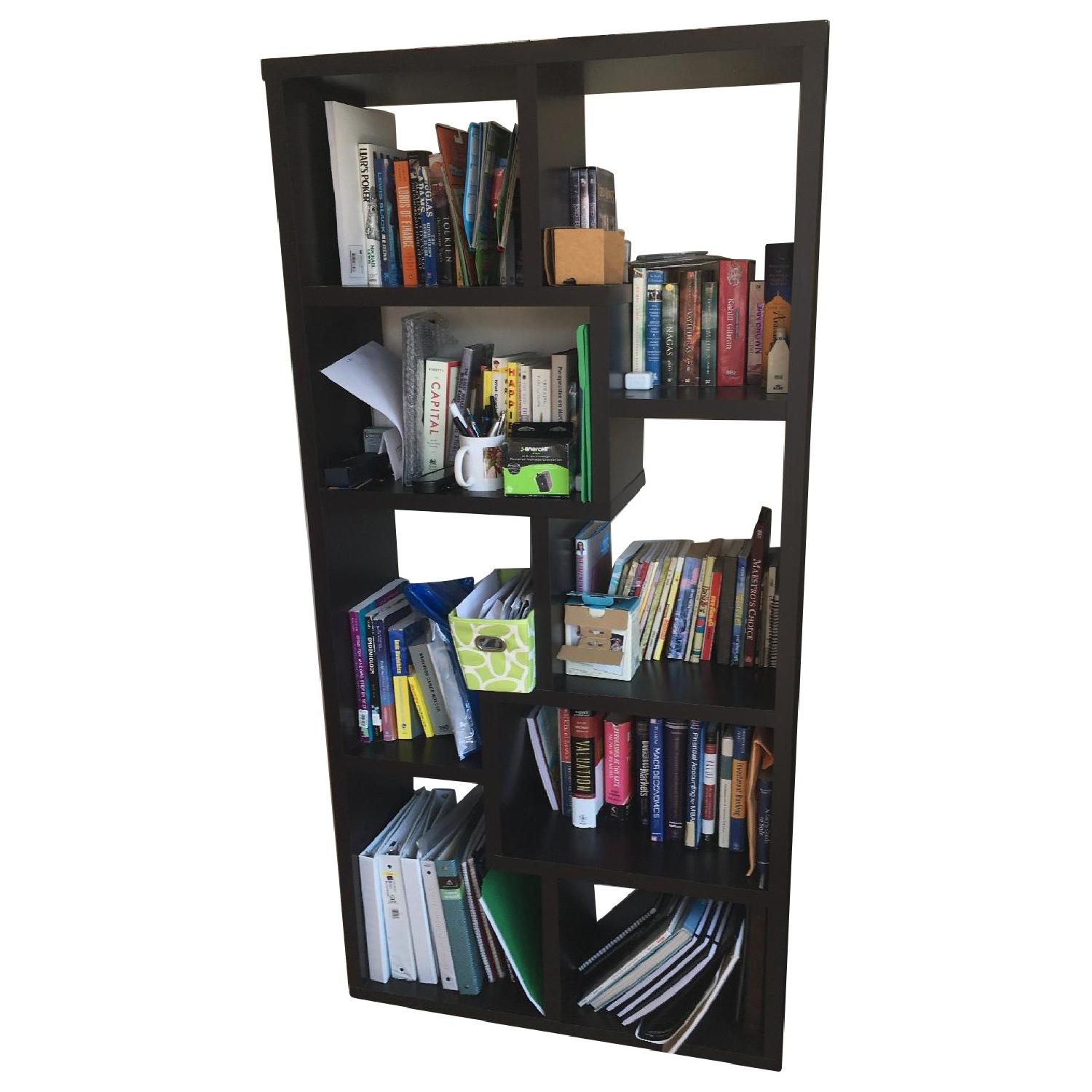 Crate & Barrel Wood Bookcase AptDeco