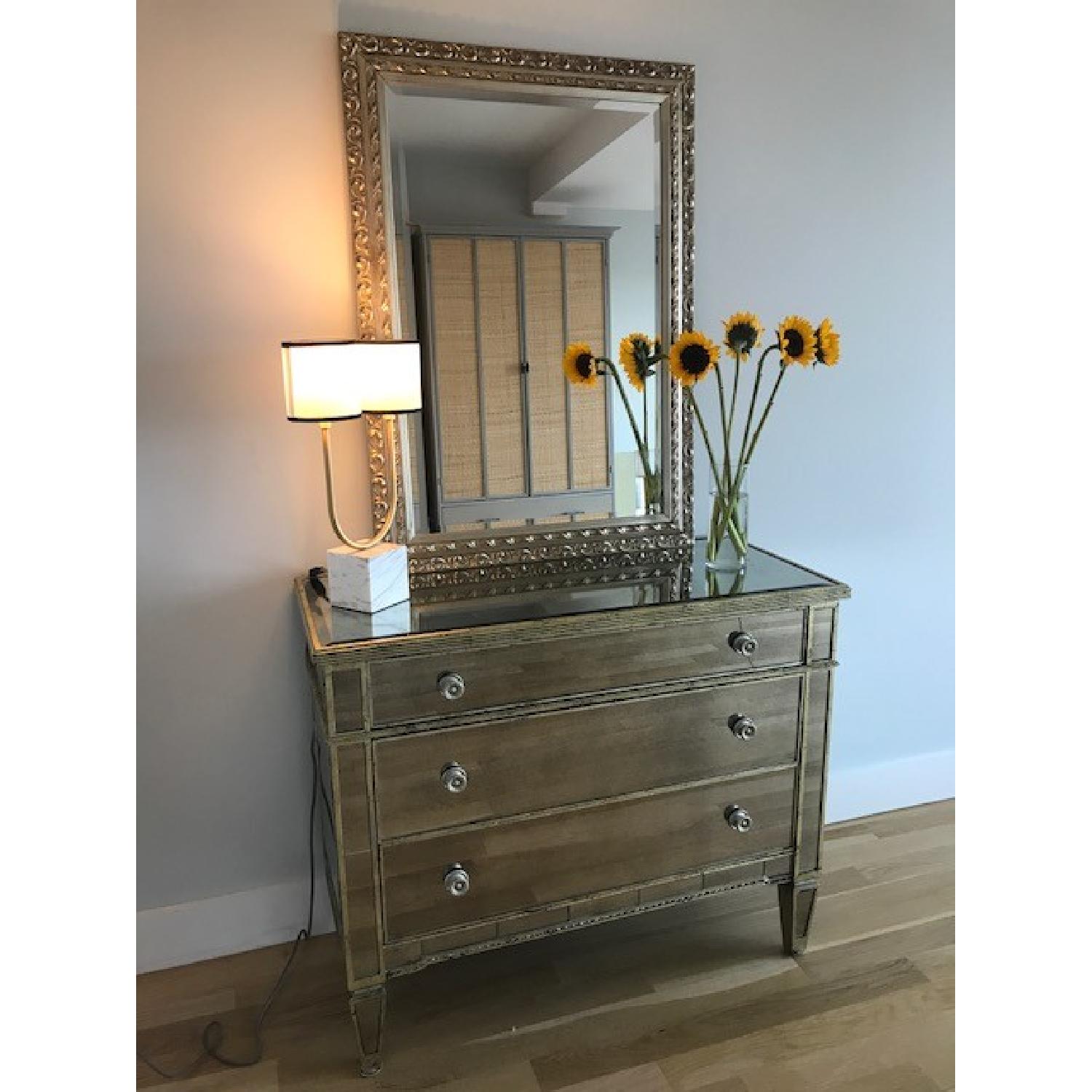 Z Gallerie Borghese Mirrored 3 Drawer Chest - image-2