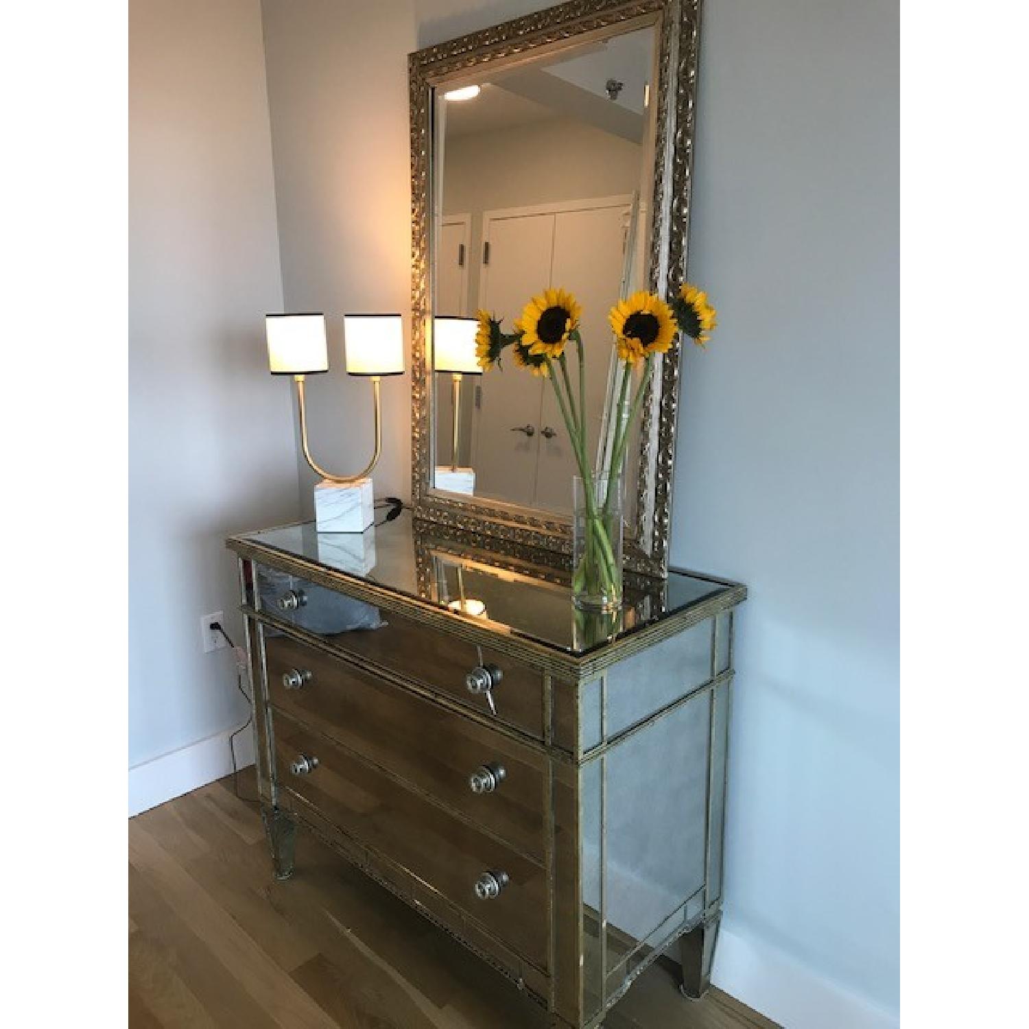 Z Gallerie Borghese Mirrored 3 Drawer Chest - image-4