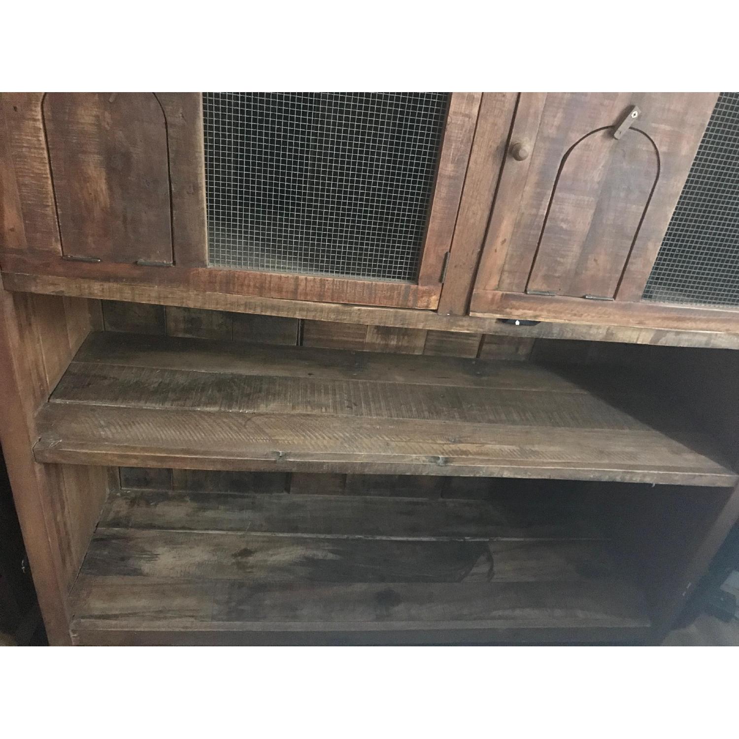 Wood Bookcase w/ Pigeon Coop Doors - image-4