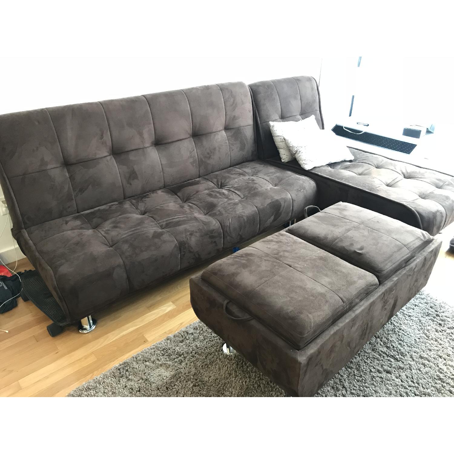 Latitude Run Cyrus Sleeper Sofa w/ Chaise & Ottoman - image-2