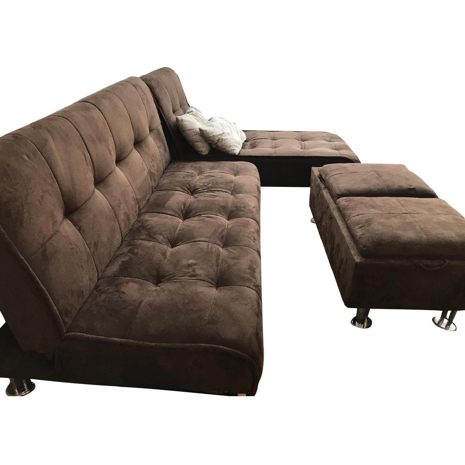 Latitude Run Cyrus Sleeper Sofa w/ Chaise & Ottoman - image-0