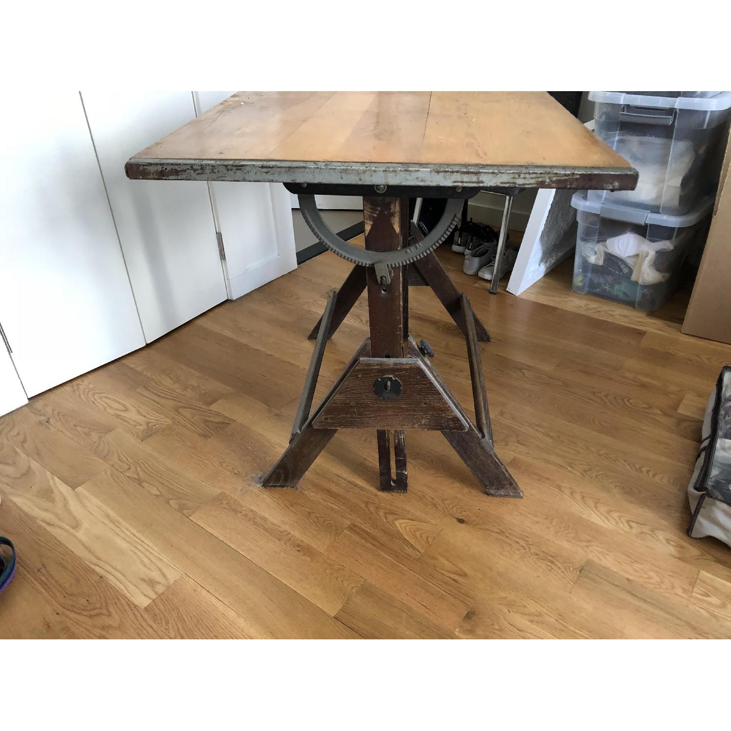 Vintage Adjustable Height Drafting Desk - image-2