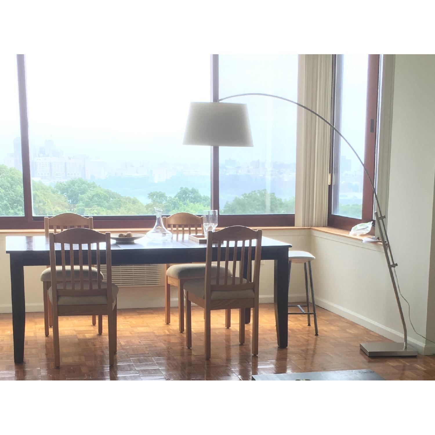 Wood Expandable Dining Table w/ 4 Chairs - AptDeco