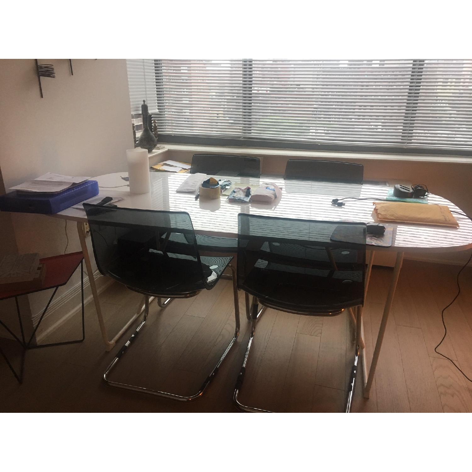 Ikea Oppeby White Dining Table - image-1