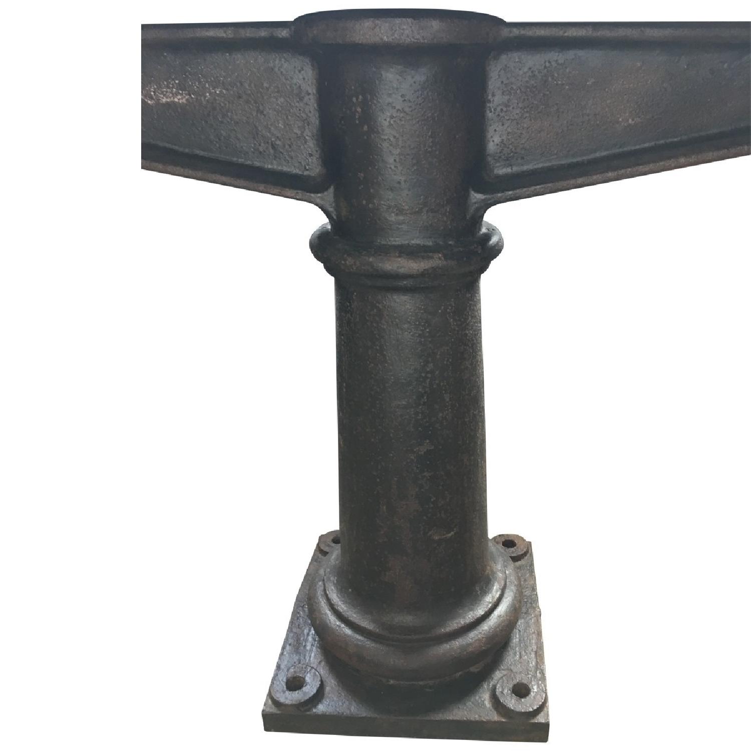 Antique Industrial Metal Console Table - image-1