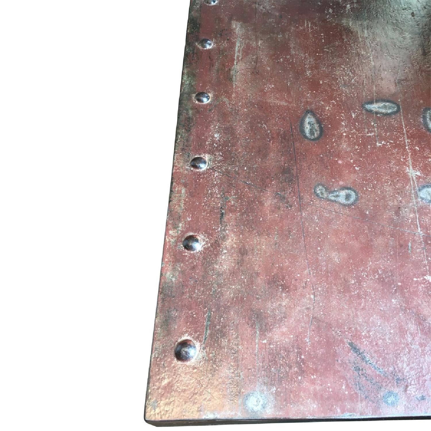 Antique Industrial Metal Console Table - image-4