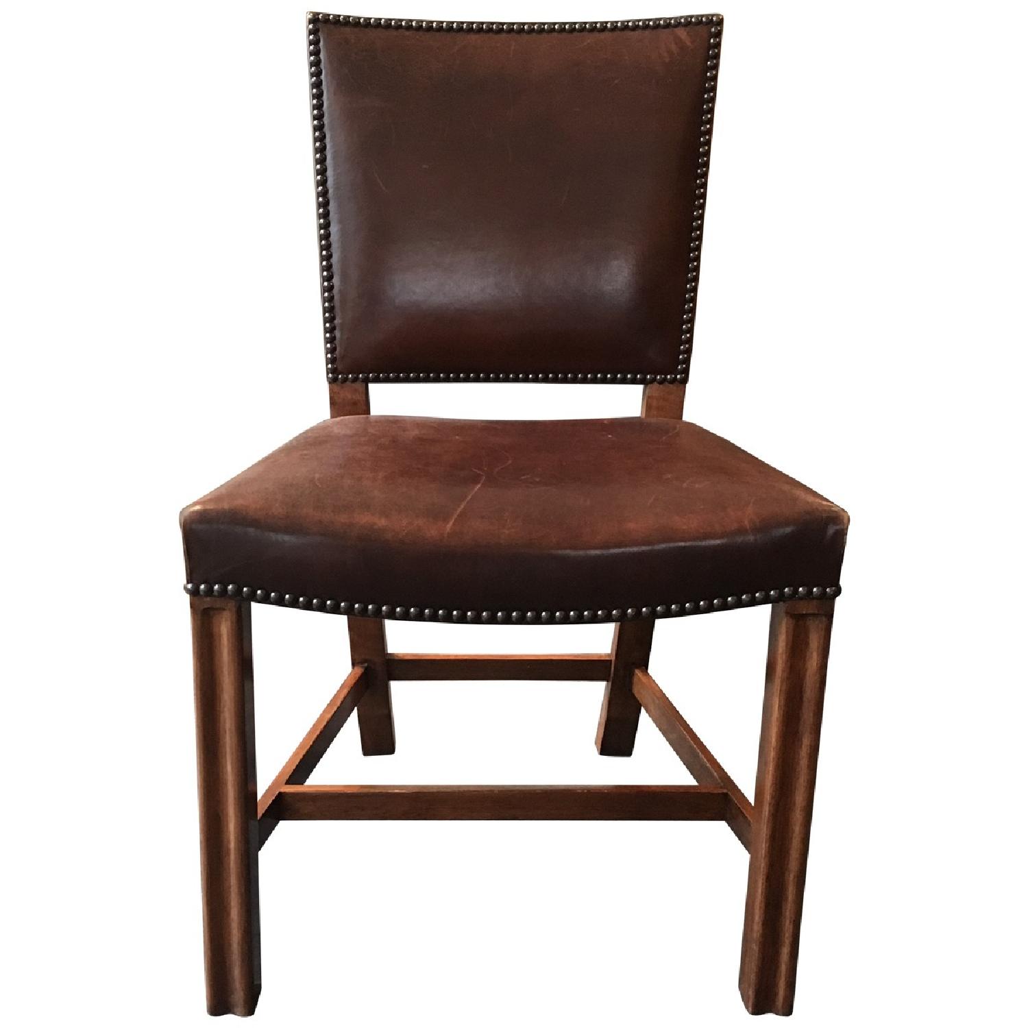 Custom Leather Dining Chairs with Nailheads AptDeco