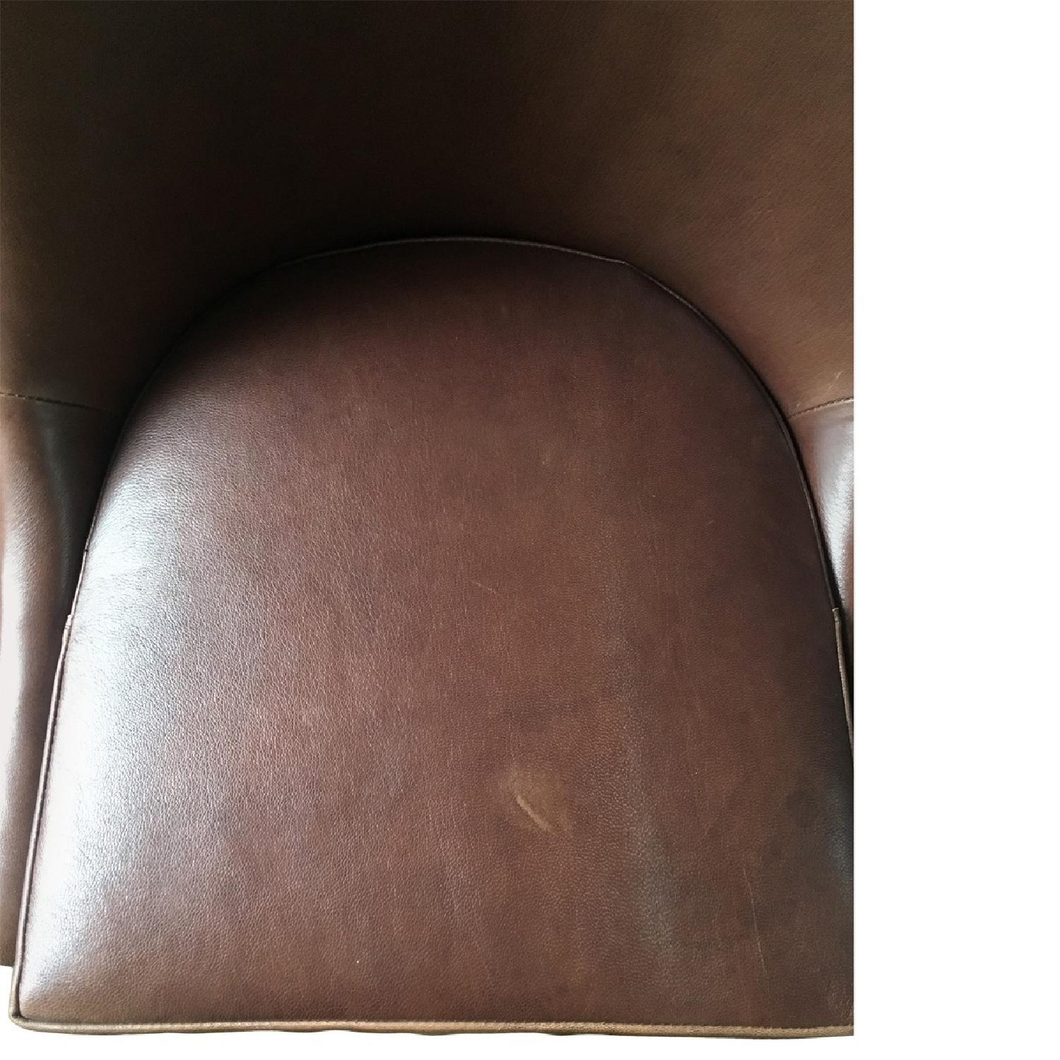 Custom Traditional Leather Accent Chair - image-4