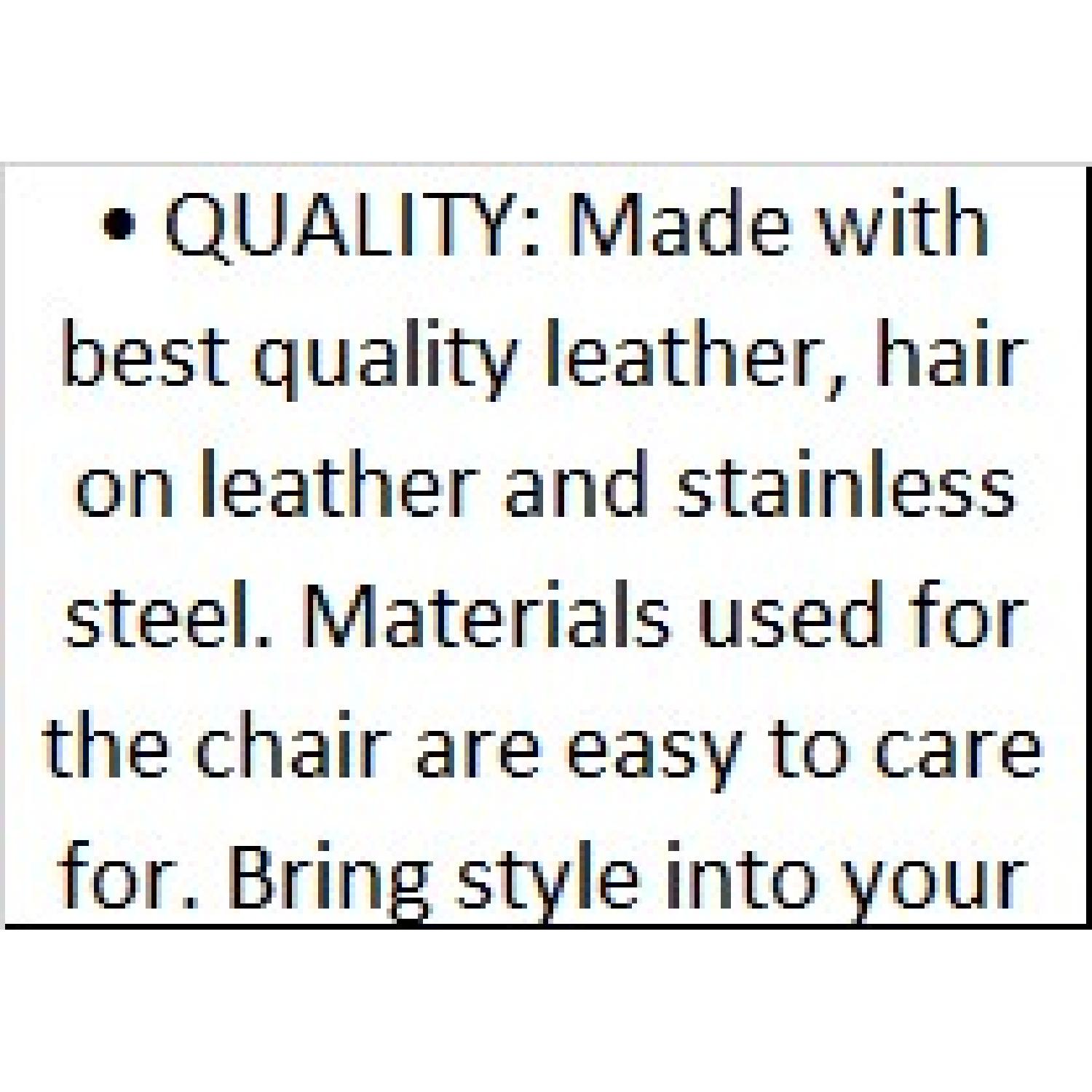 Cream Hair On Leather Dining Chair - image-5