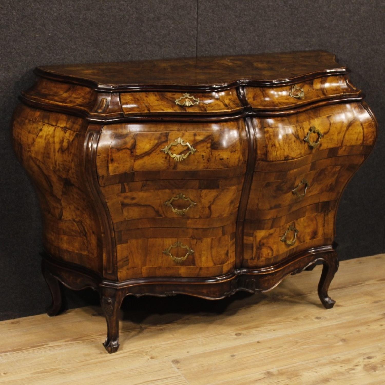 Louis XV Style Walnut & Burl Walnut Venetian Dresser - image-3