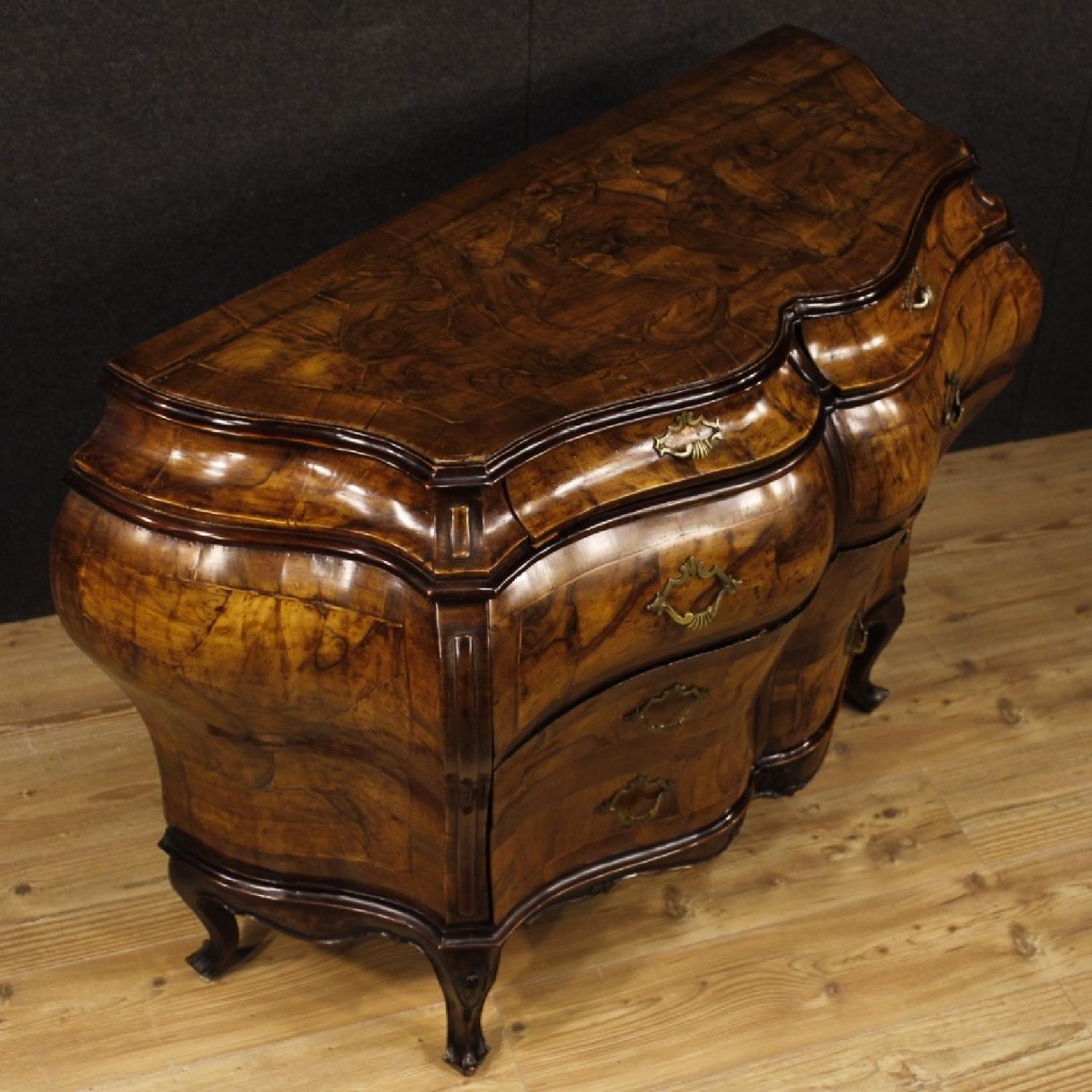 Louis XV Style Walnut & Burl Walnut Venetian Dresser - image-8