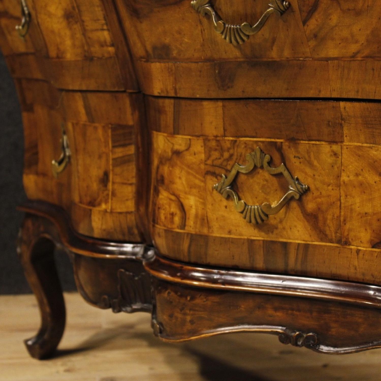 Louis XV Style Walnut & Burl Walnut Venetian Dresser - image-9