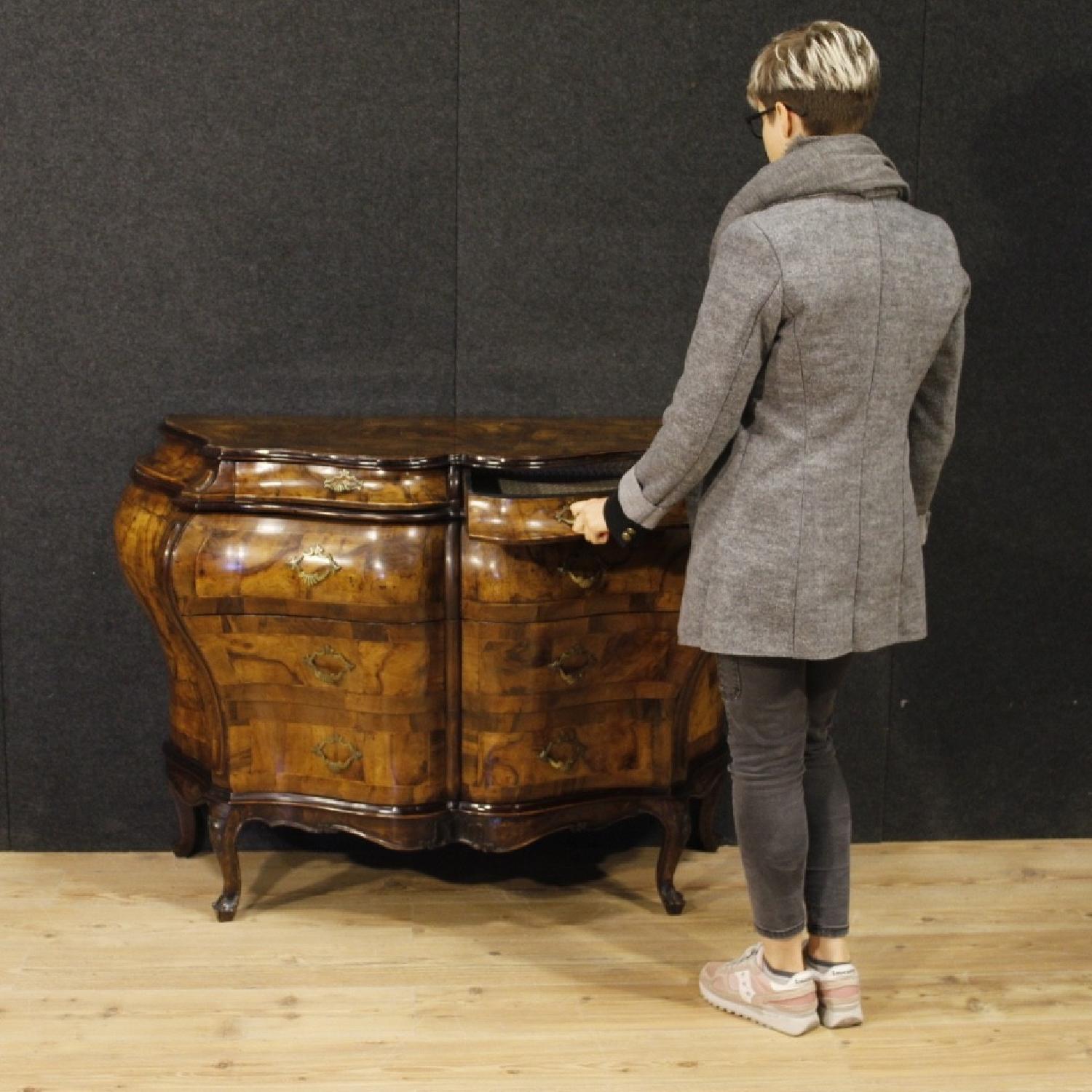 Louis XV Style Walnut & Burl Walnut Venetian Dresser - image-10
