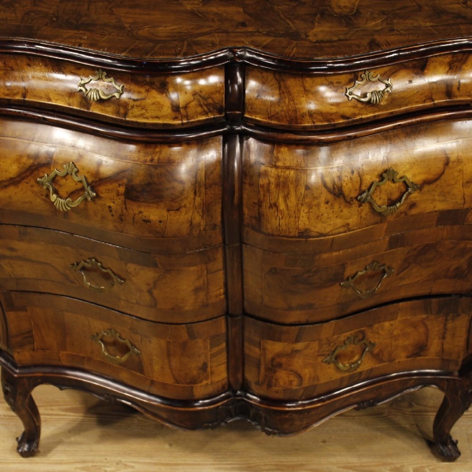 Louis XV Style Walnut & Burl Walnut Venetian Dresser - image-11