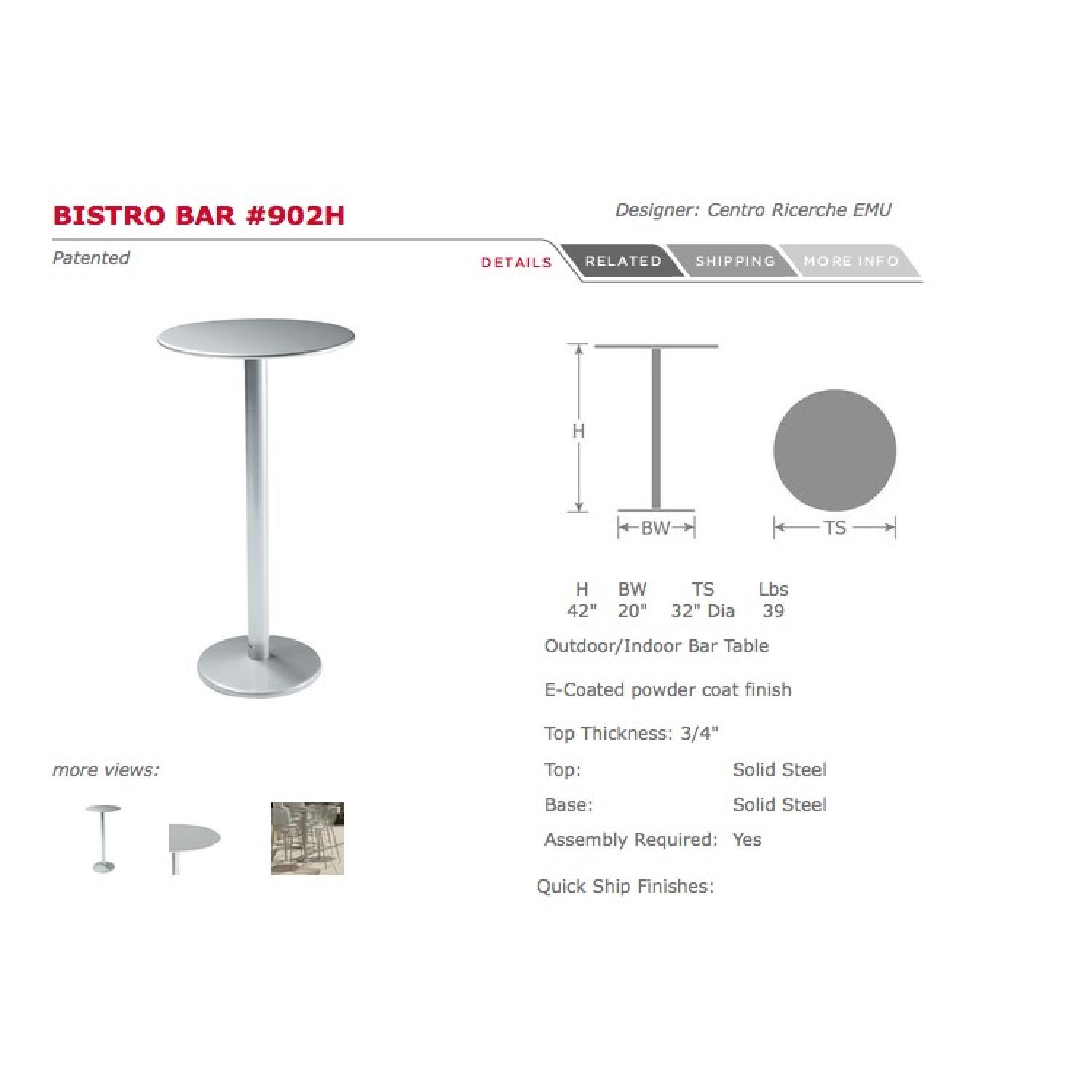 Design Within Reach EMU Bistro Table in Steel - image-5