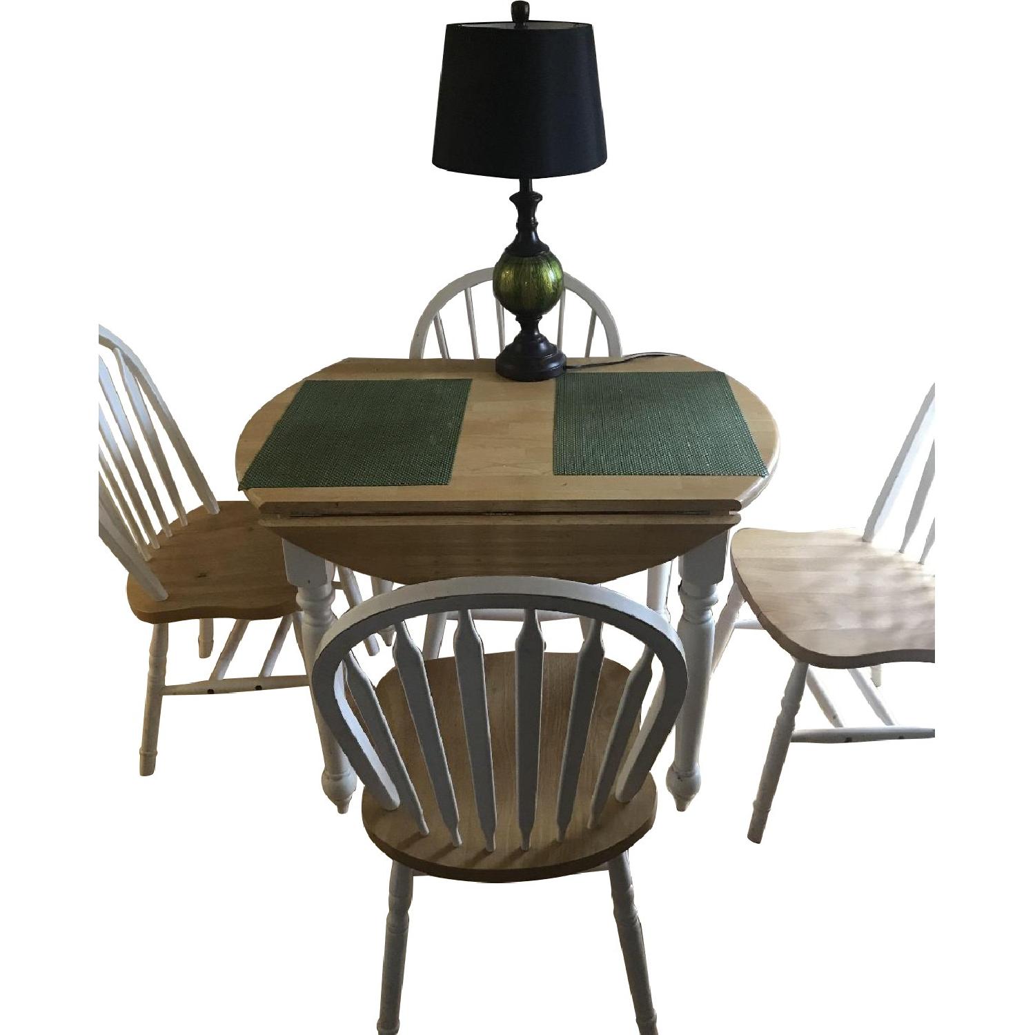 Drop-Leaf Dining Table w/ 4 Chairs - image-0