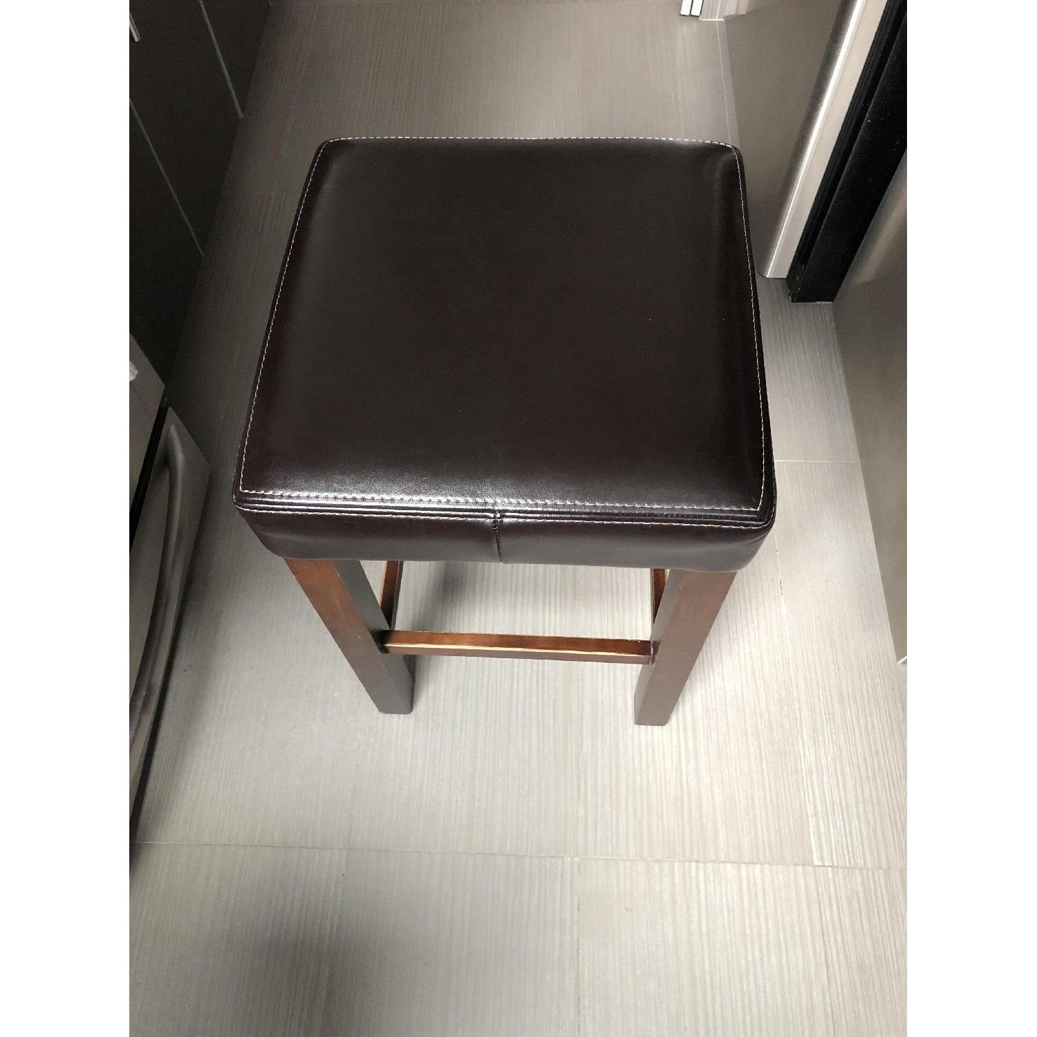 Counter Height Faux Leather Stools - image-2