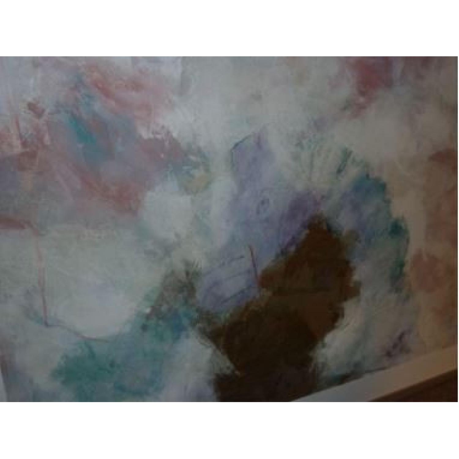 X-Large Mid-Century Abstract Oil on Canvas - image-5