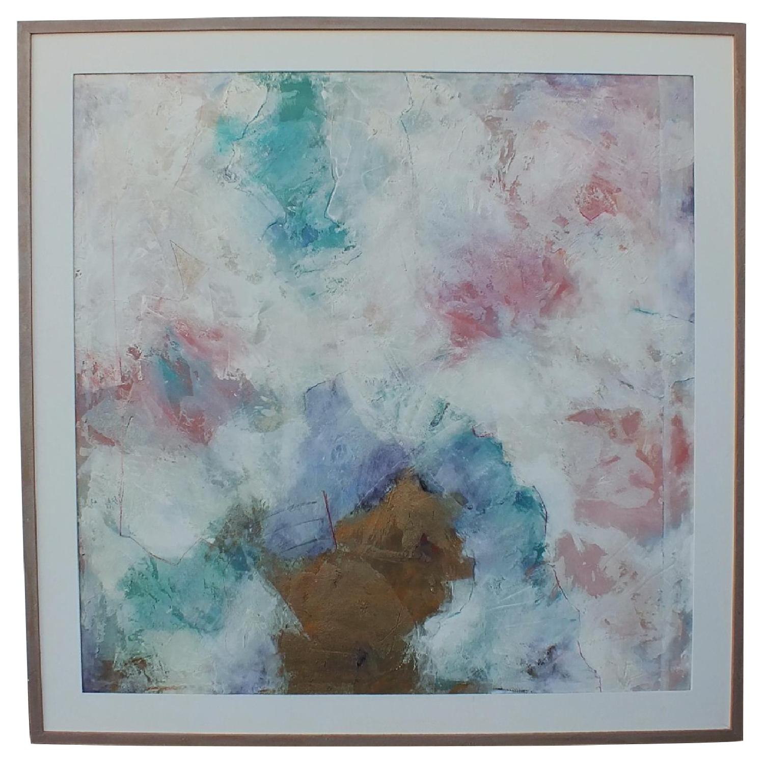 X-Large Mid-Century Abstract Oil on Canvas - image-0