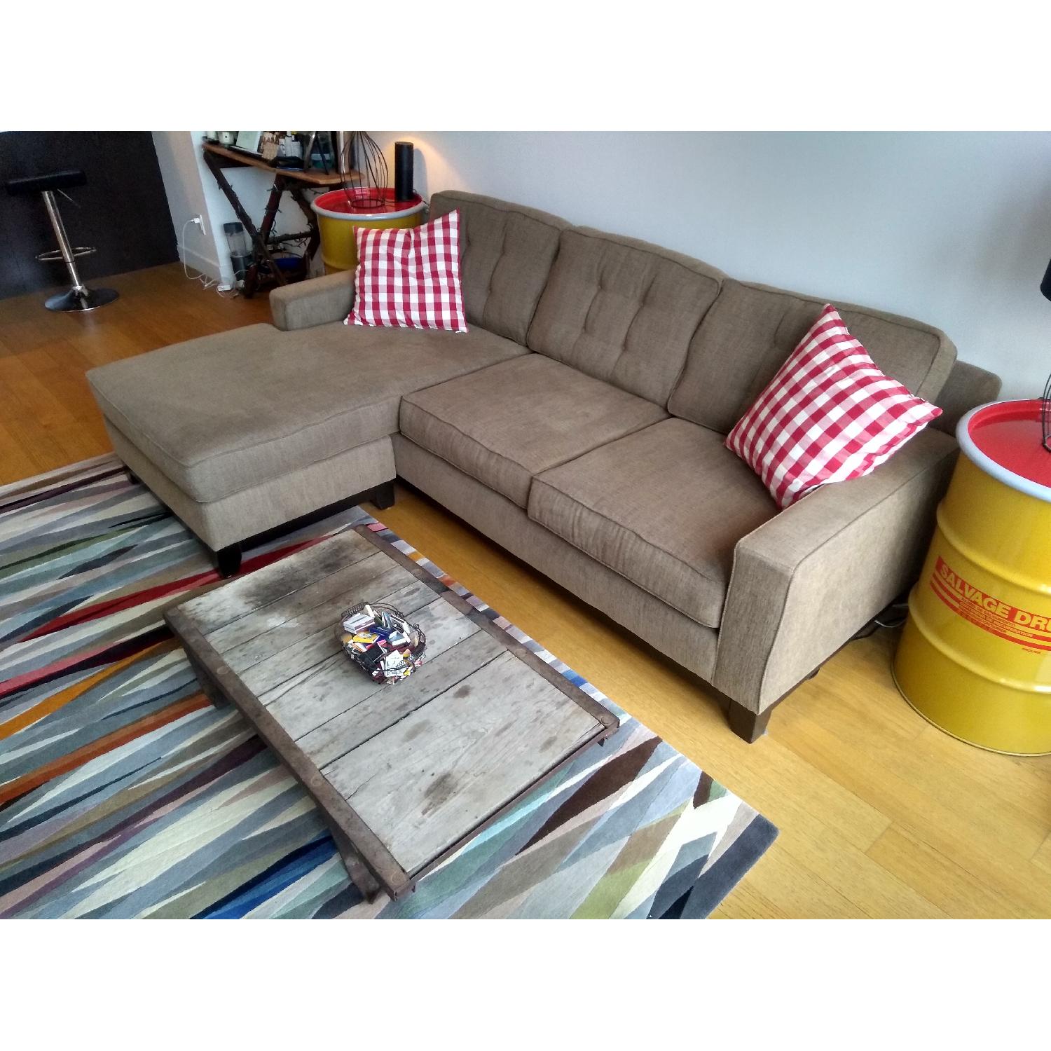 Macy's Clarke 2-Piece Sectional Sofa w/ Chaise - image-1