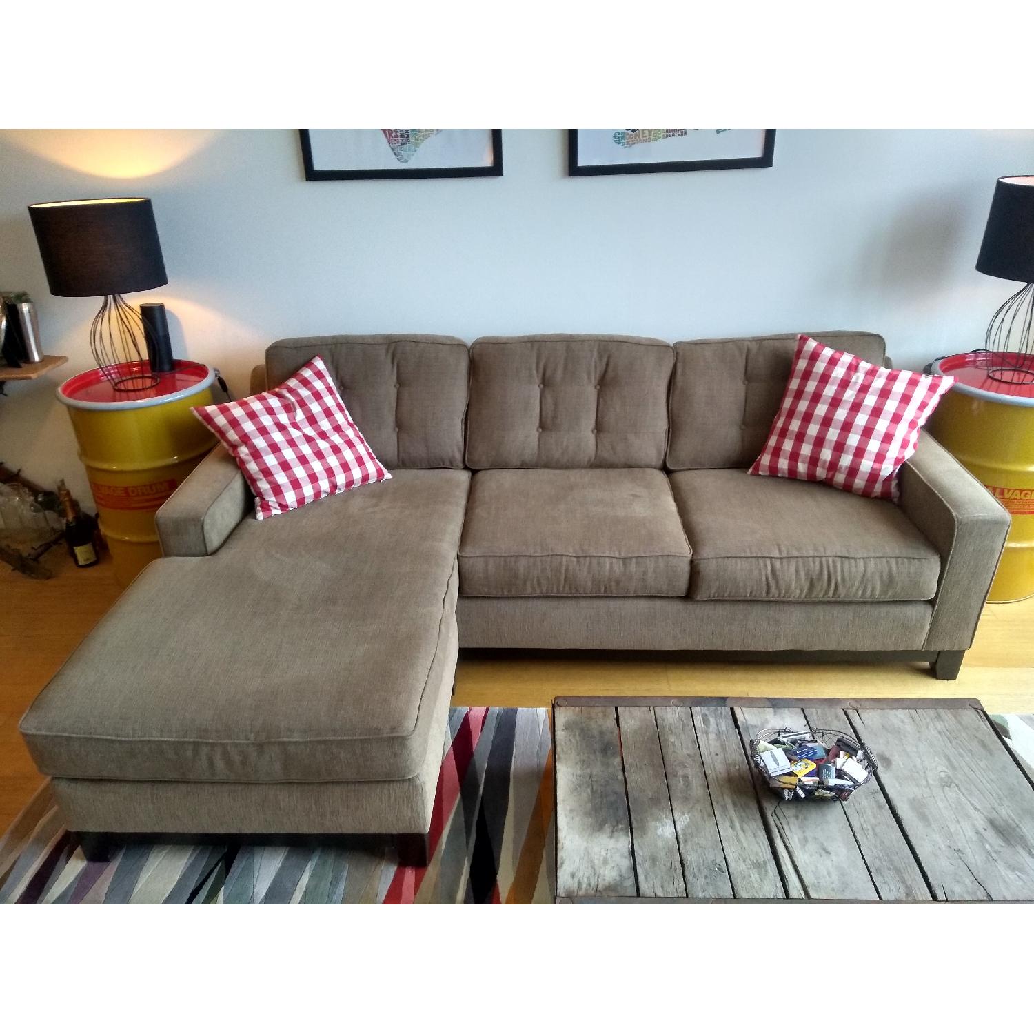 Macy's Clarke 2-Piece Sectional Sofa w/ Chaise - image-2