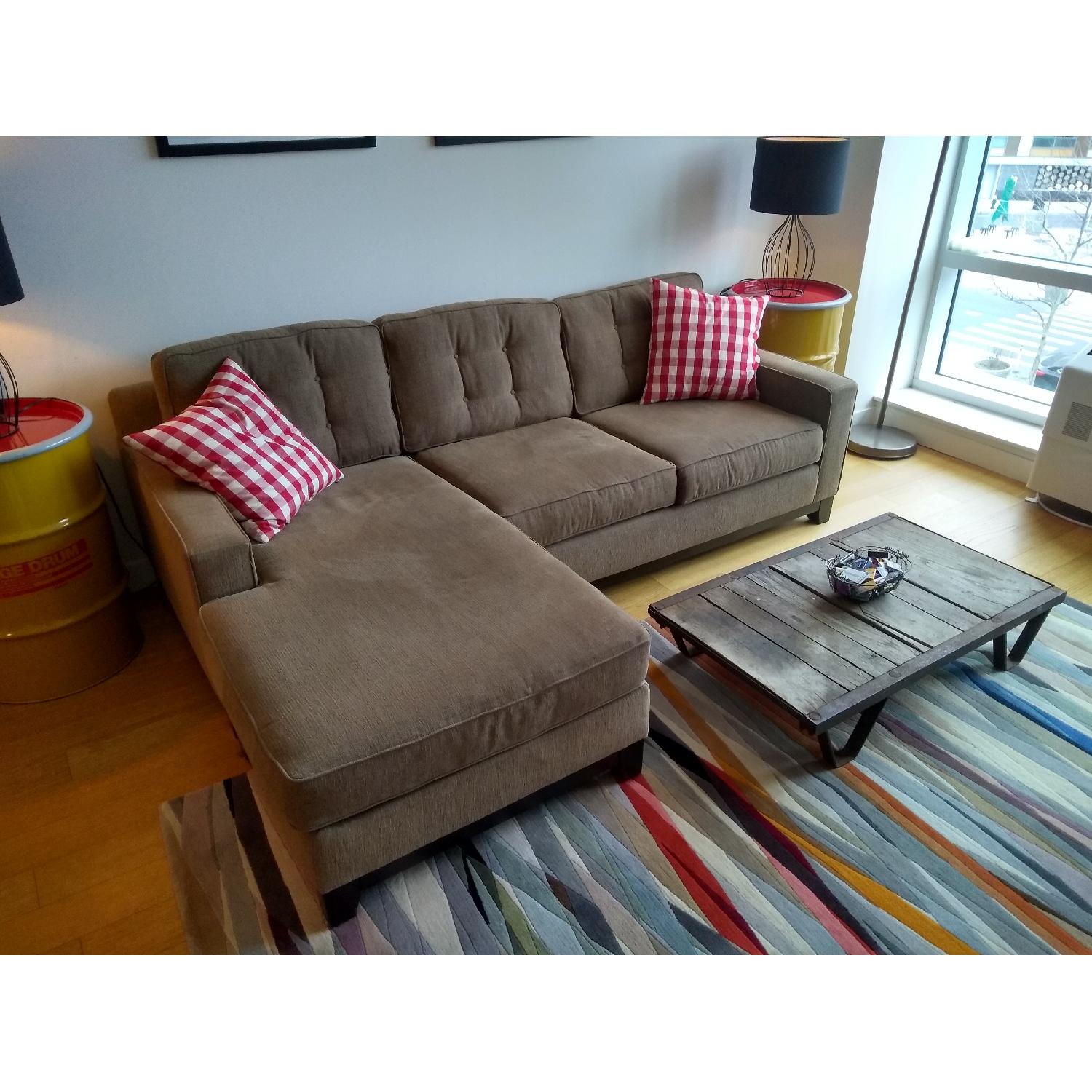 Macy's Clarke 2-Piece Sectional Sofa w/ Chaise - image-3