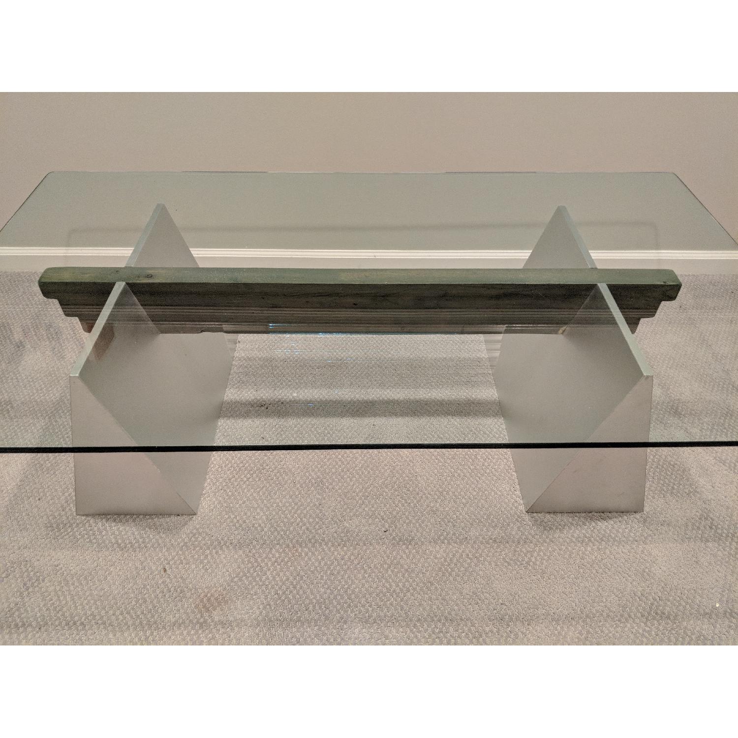 Custom Contemporary Glass Coffee Table - image-5