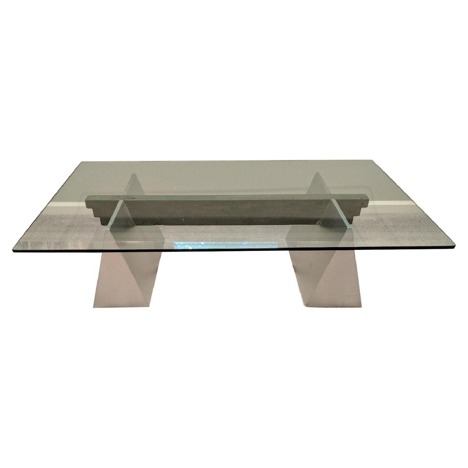 Custom Contemporary Glass Coffee Table - image-0