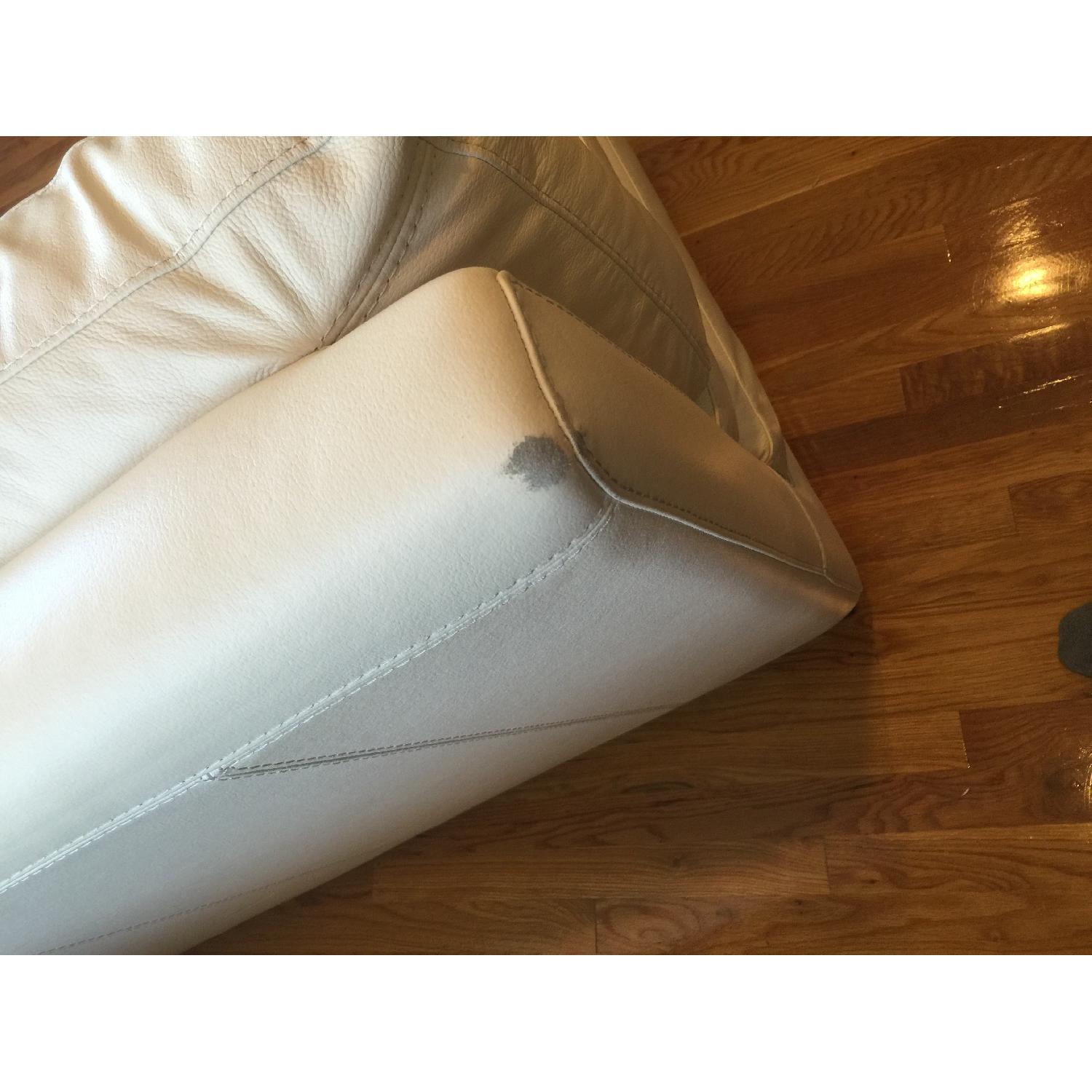 Raymore & Flannigan Off White Leather Sofas - image-6