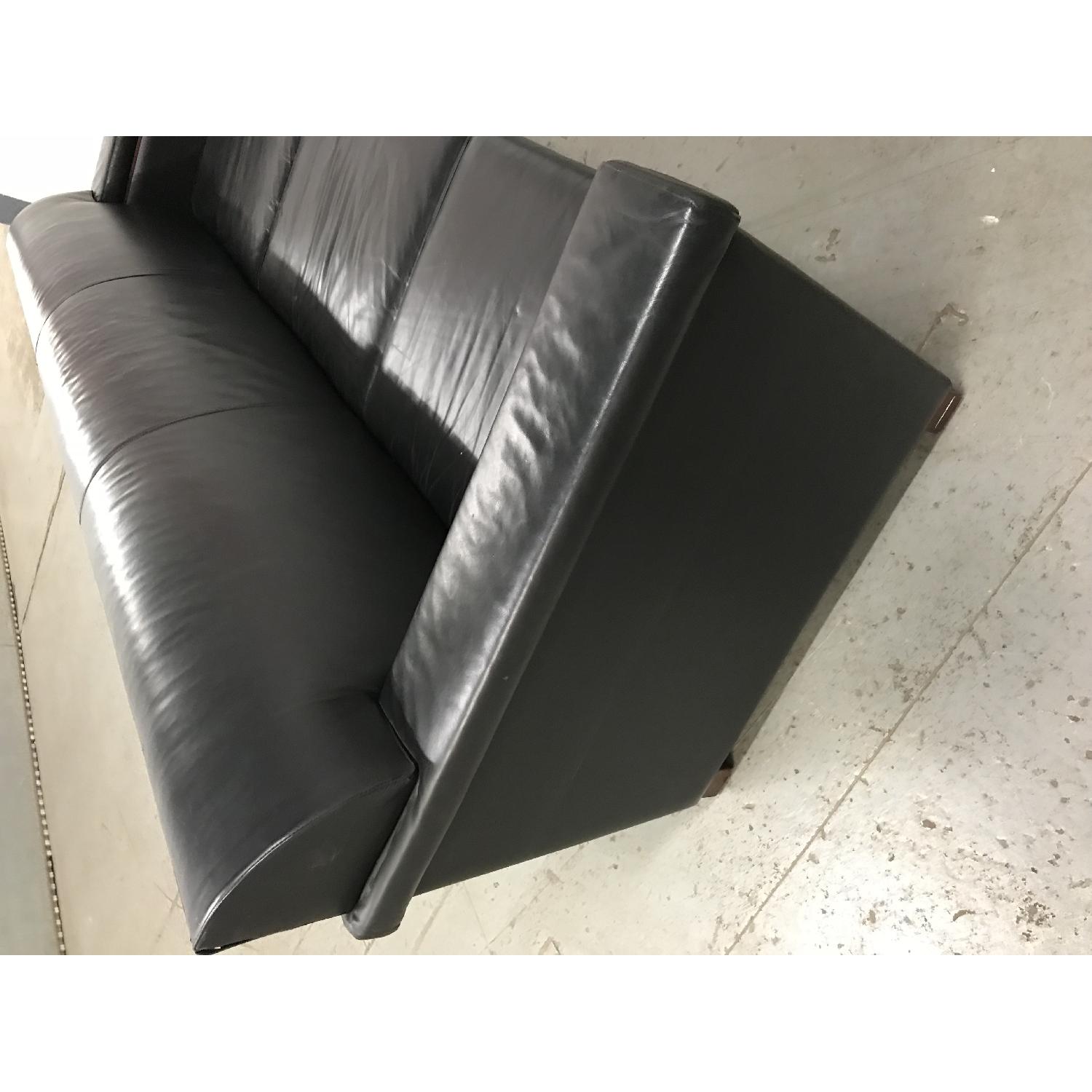 Black Leather Sofa - image-8