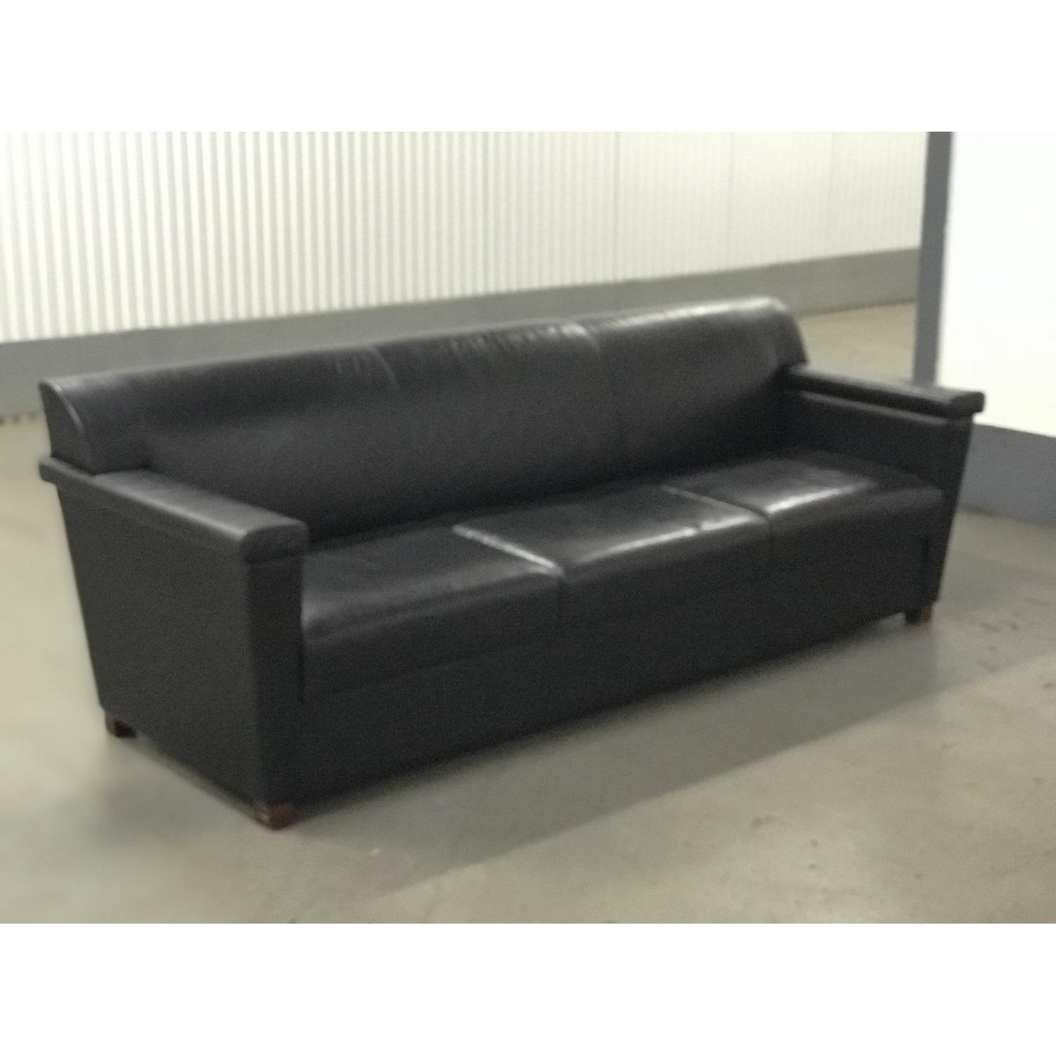 Black Leather Sofa - image-9