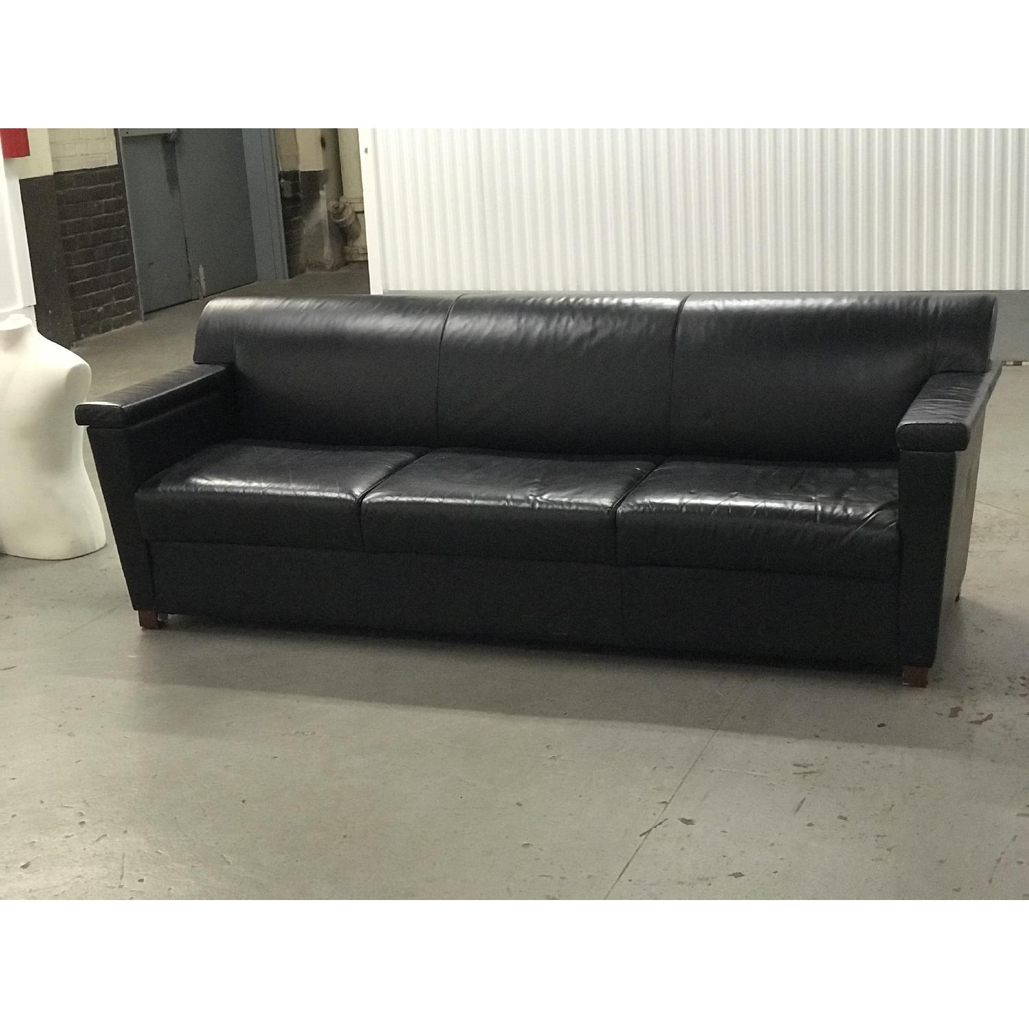Black Leather Sofa - image-10