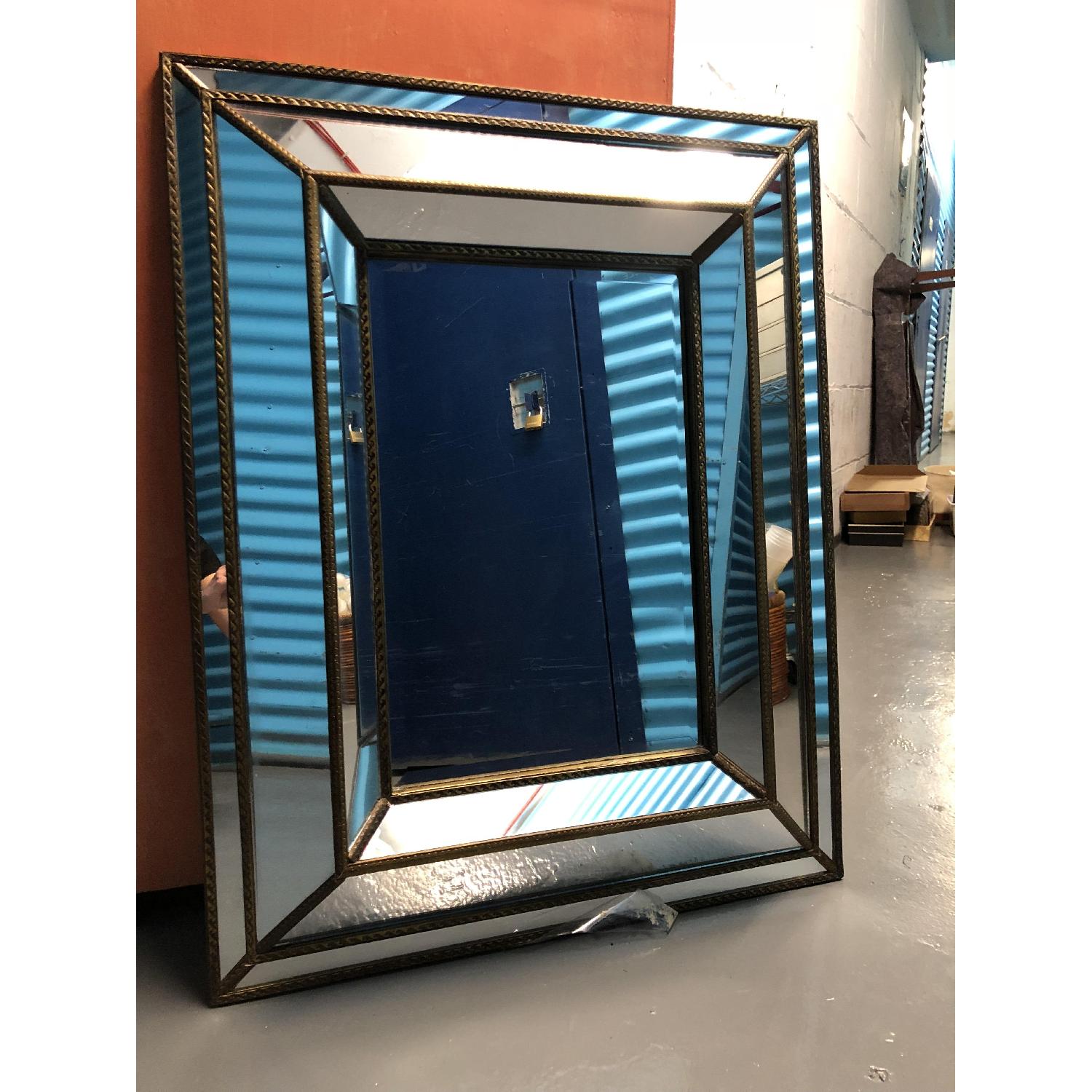 Mirror w/ Vintage Style Mirrored Frame - image-1